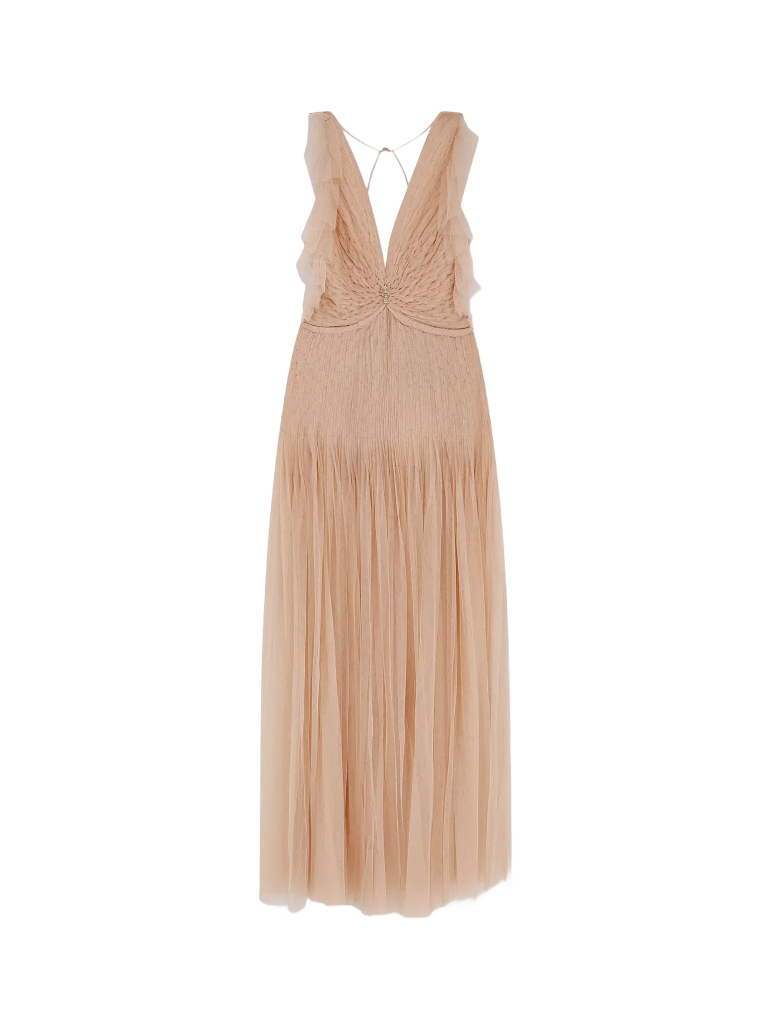 Elisabetta Franchi Red Carpet long dress with rhinestones detail