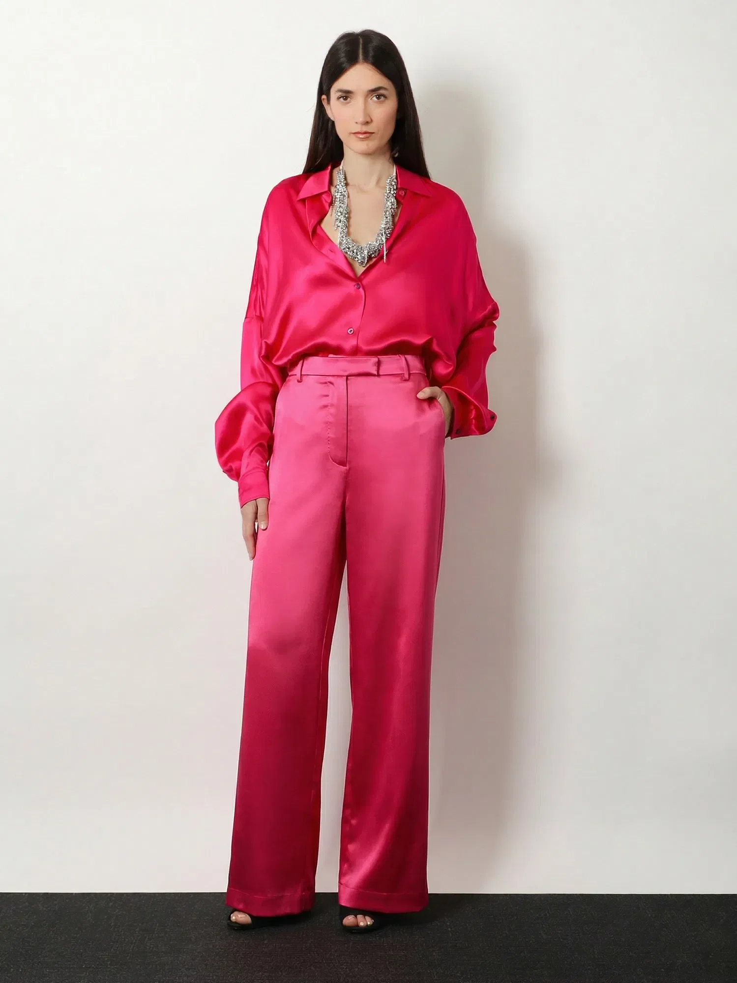 DRIES VAN NOTEN Penn satin trousers