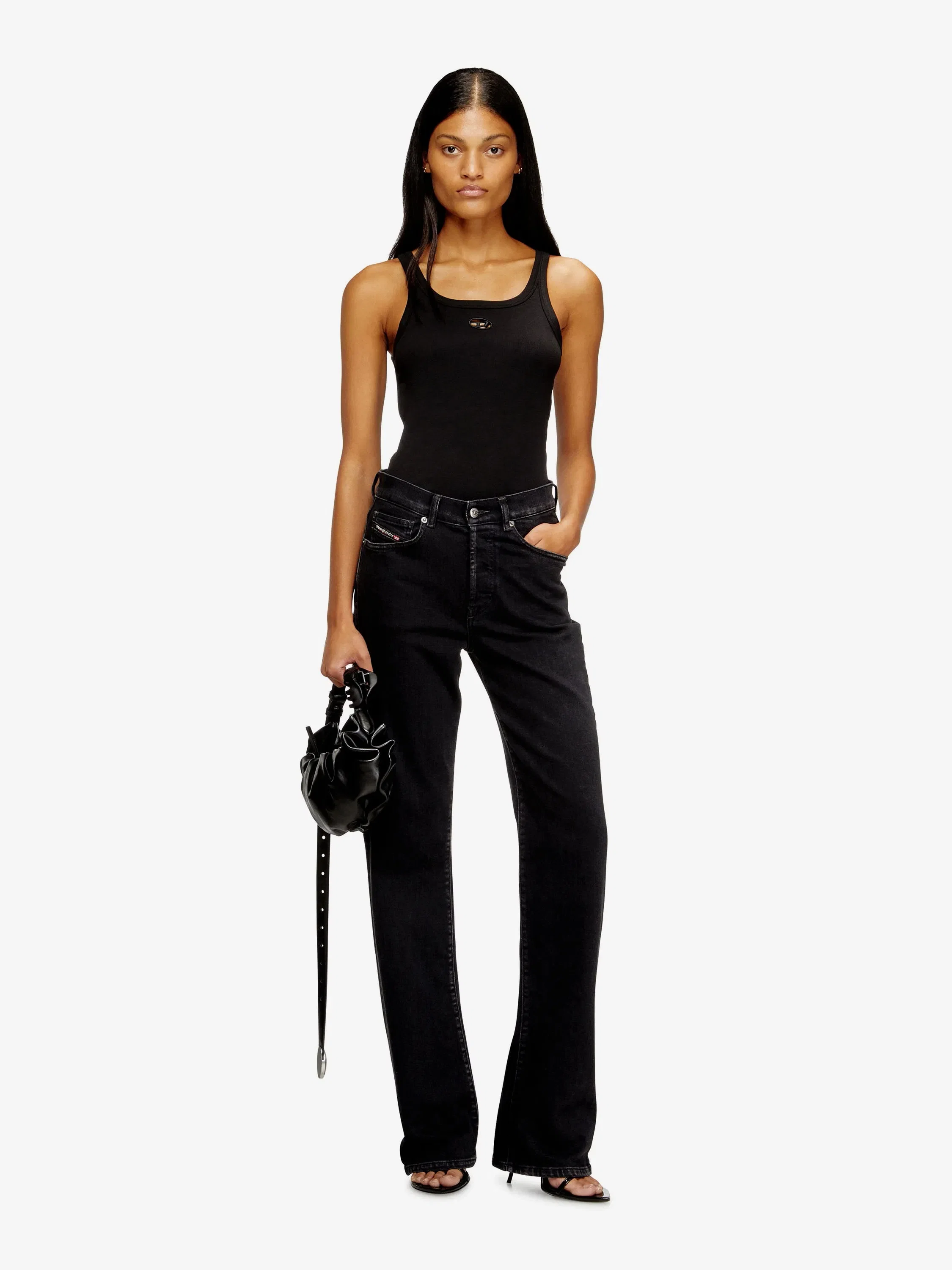 Diesel T-Wife-Od ribbed cotton tank top