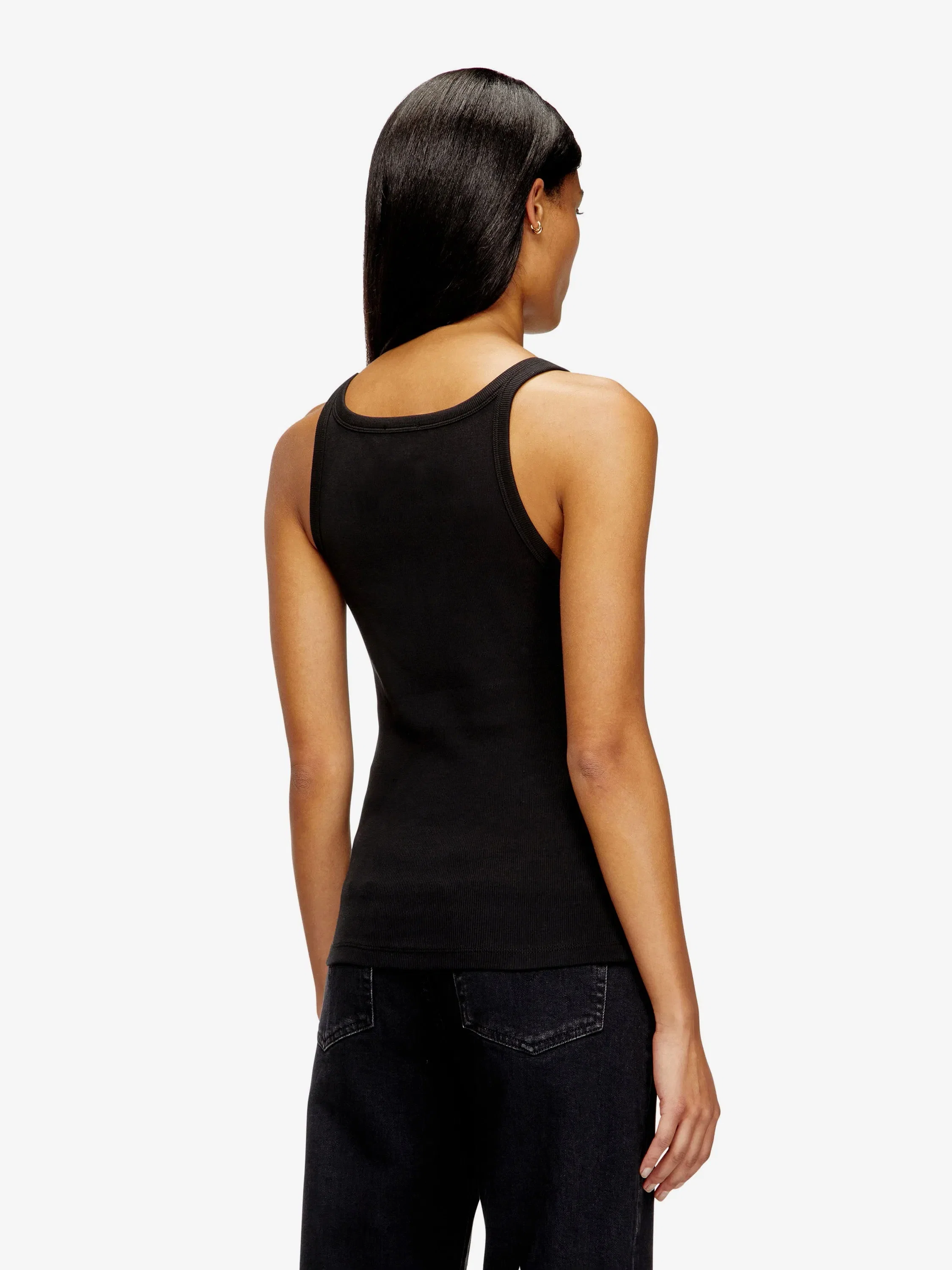 Diesel T-Wife-Od ribbed cotton tank top