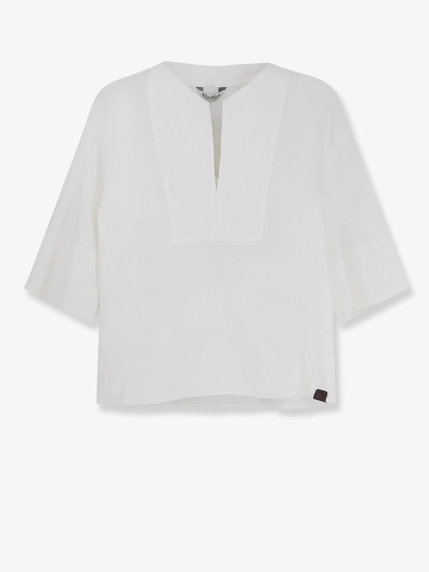 Max Mara Mxpsospiro linen and viscosa shirt