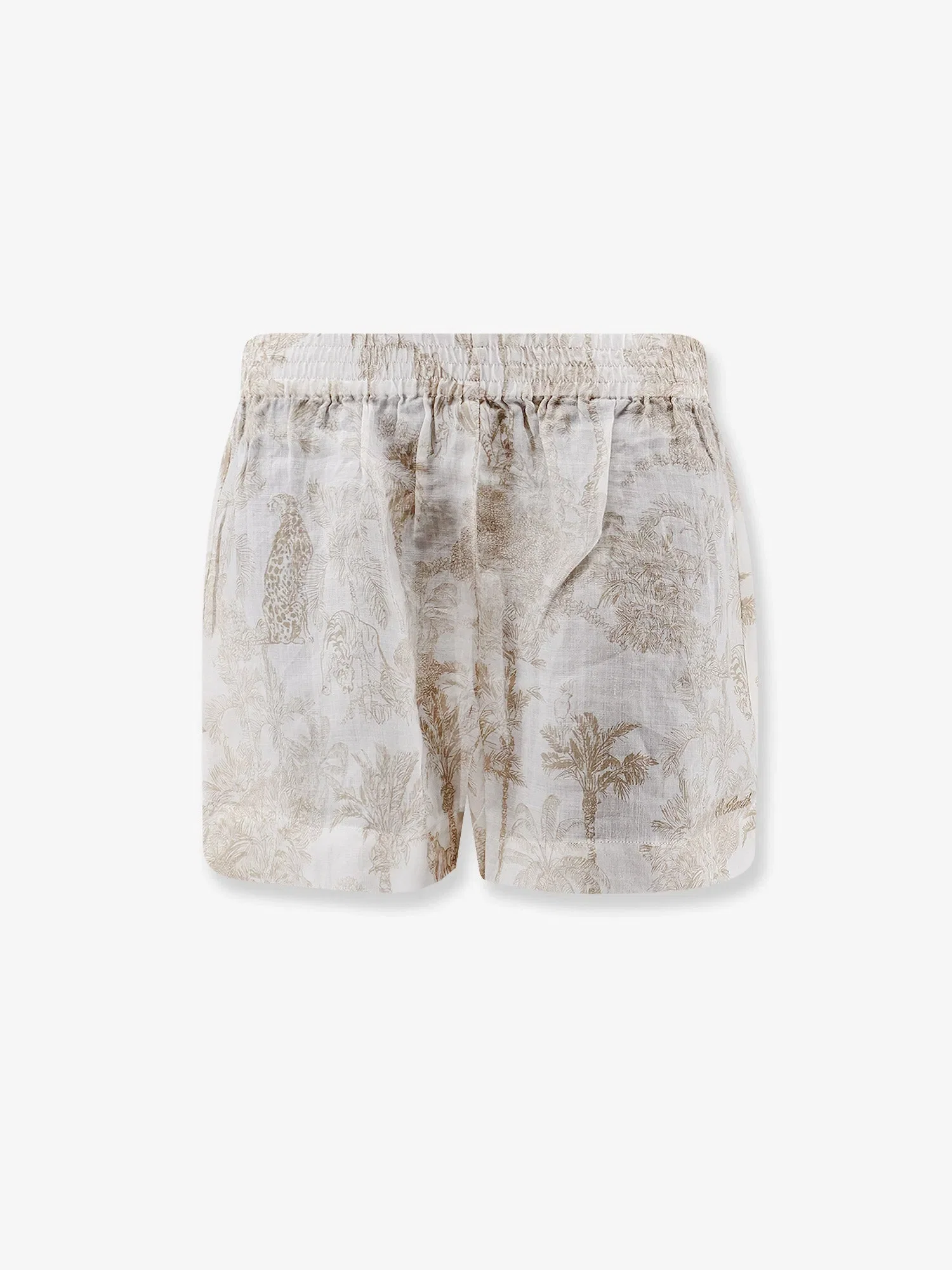 MC2 Saint Barth Maeve ramie shorts with floral motif
