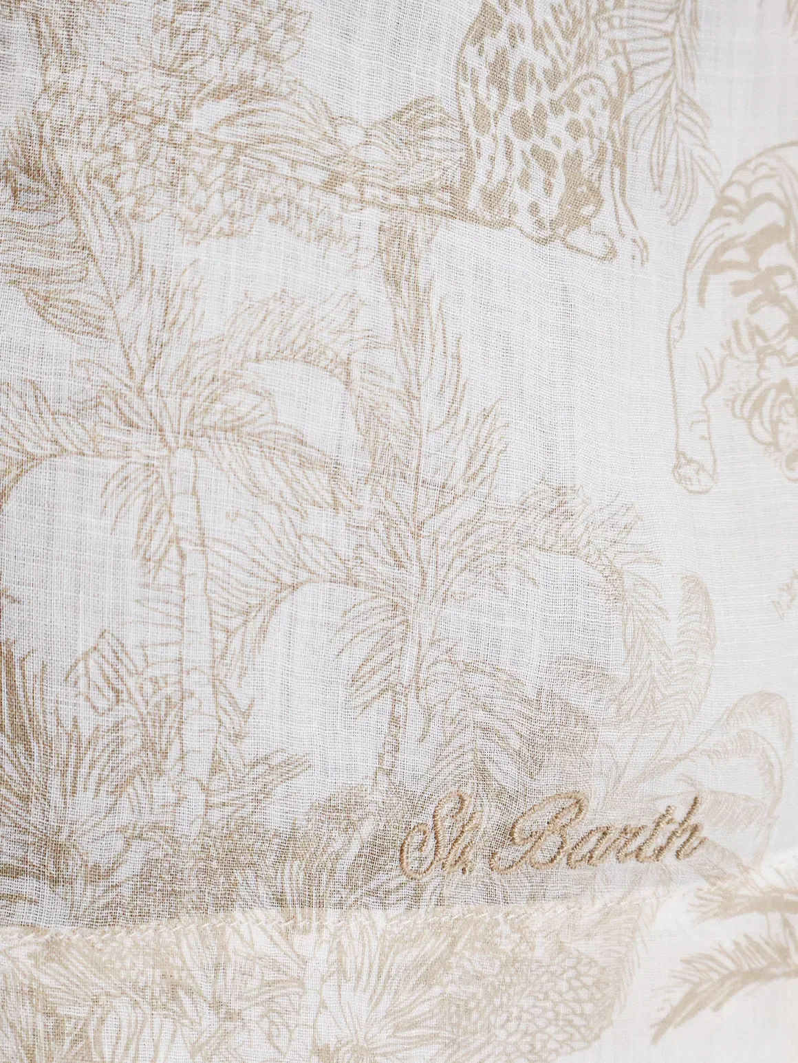 MC2 Saint Barth Maeve ramie shorts with floral motif