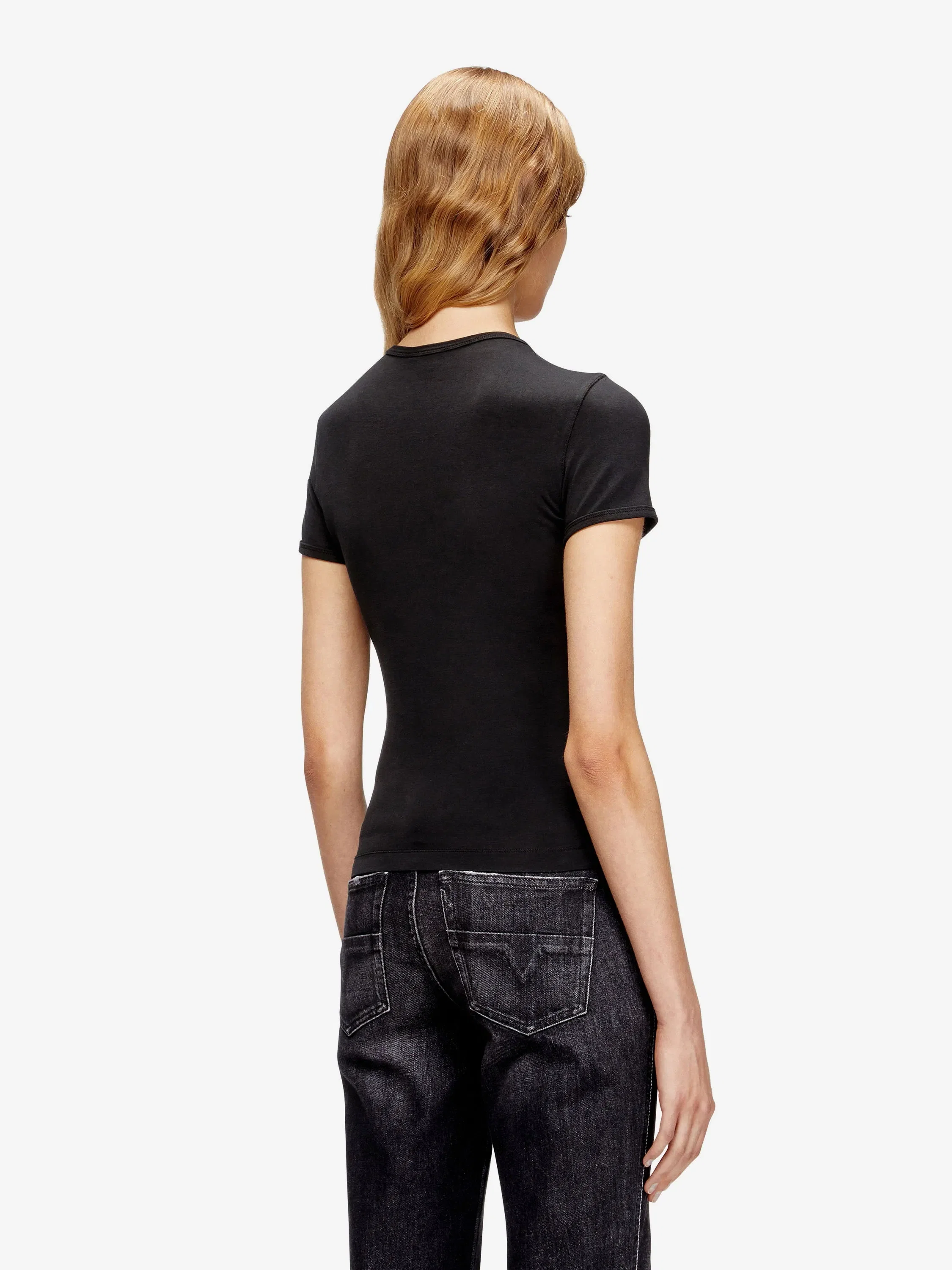 Diesel T-Uncutieslong-OD cotton blend t-shirt