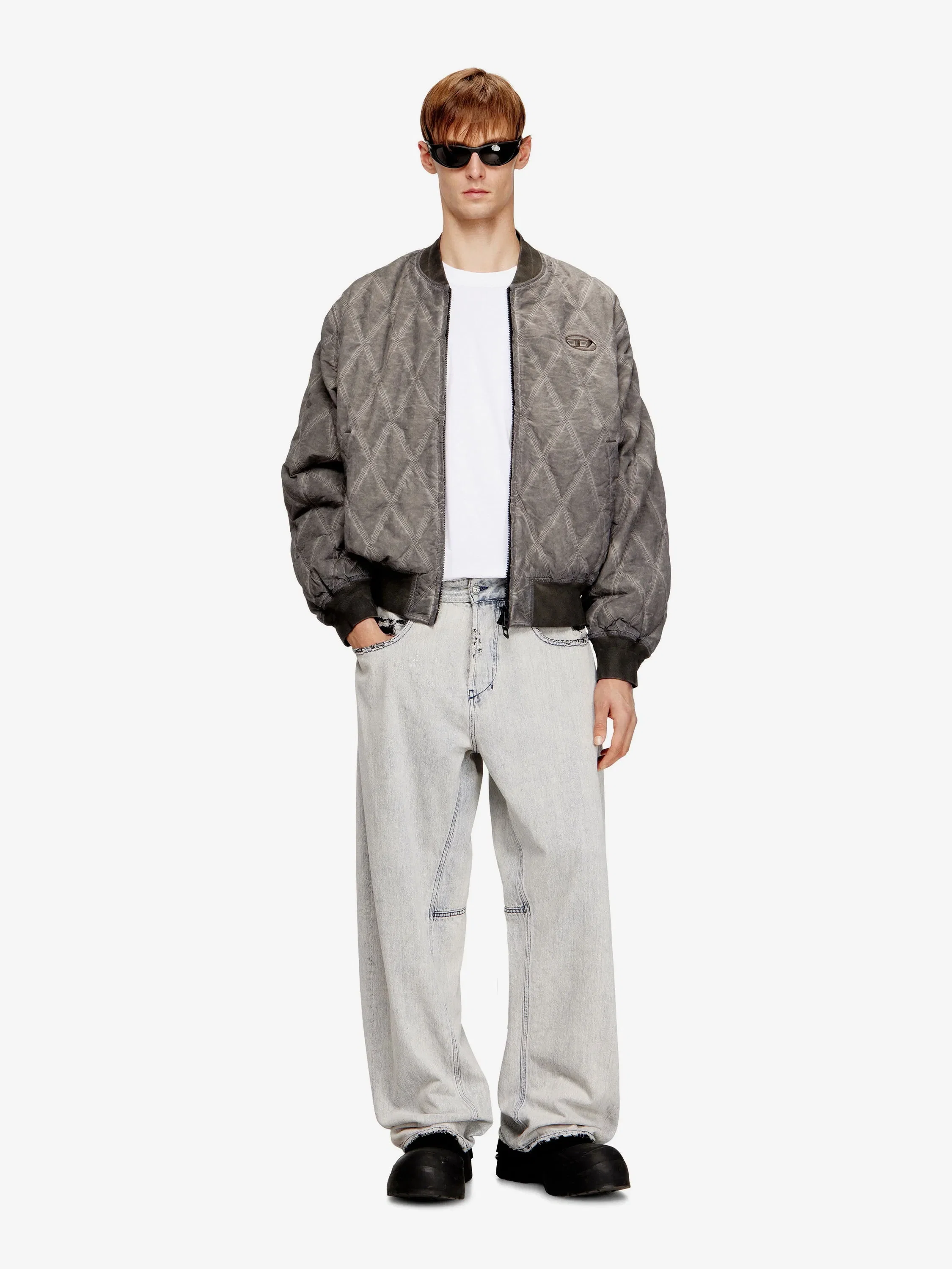 Diesel J-Type-Treat diamond-quilted cotton blend jacket