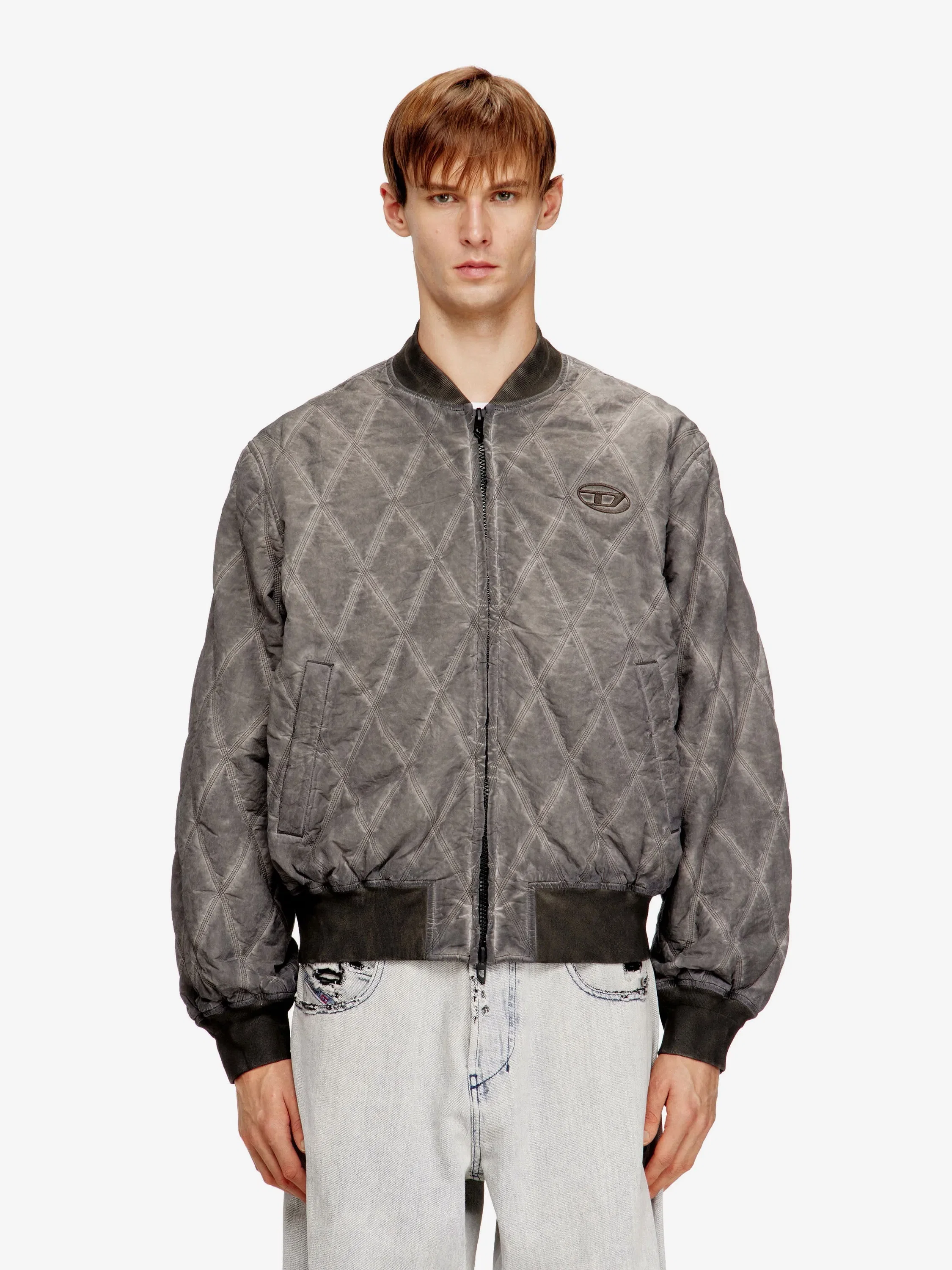 Diesel J-Type-Treat diamond-quilted cotton blend jacket