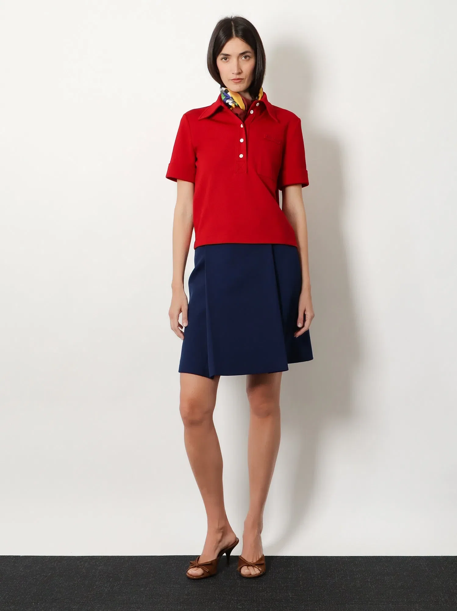 Miu Miu Polo Shirt with Lettering Logo patch