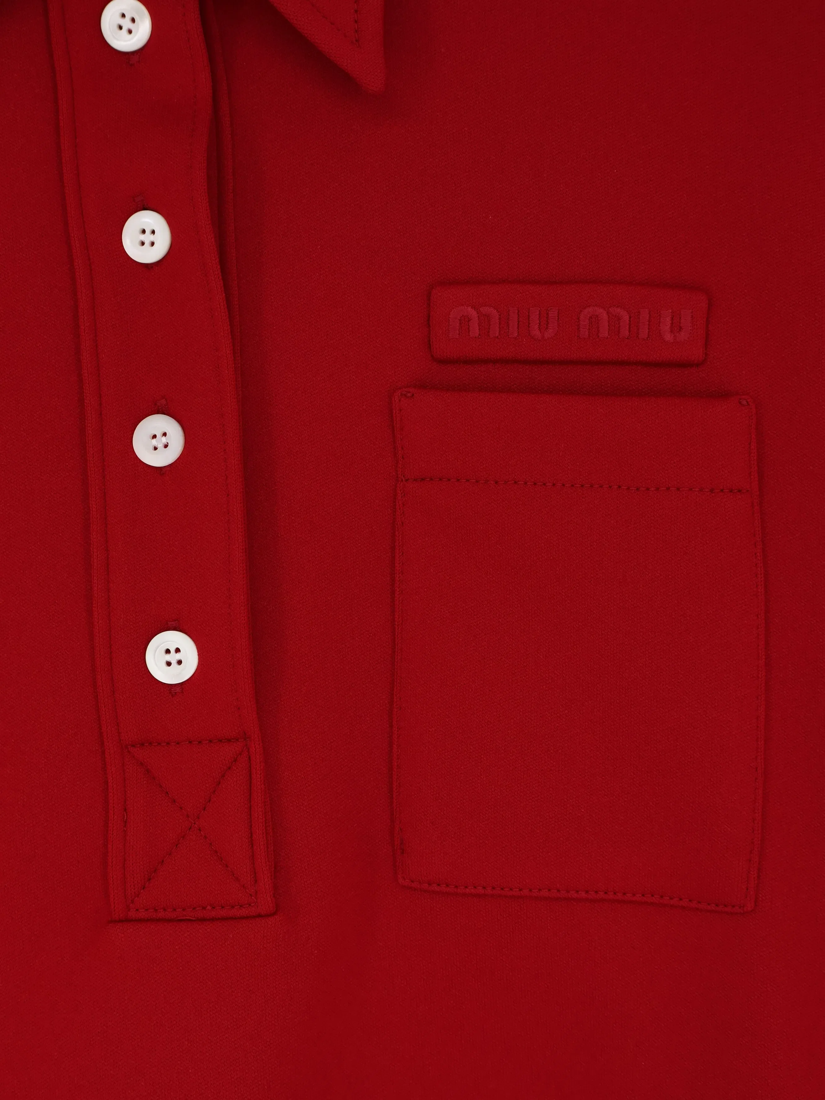 Miu Miu Polo Shirt with Lettering Logo patch