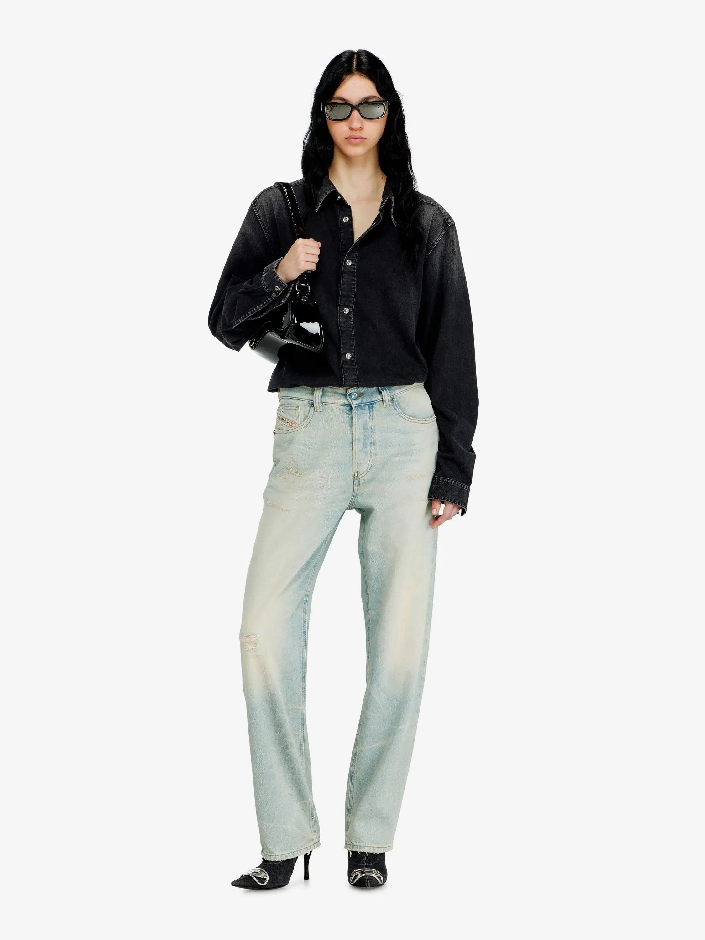 Diesel 1988 D-ARK jeans in washed-out blue denim