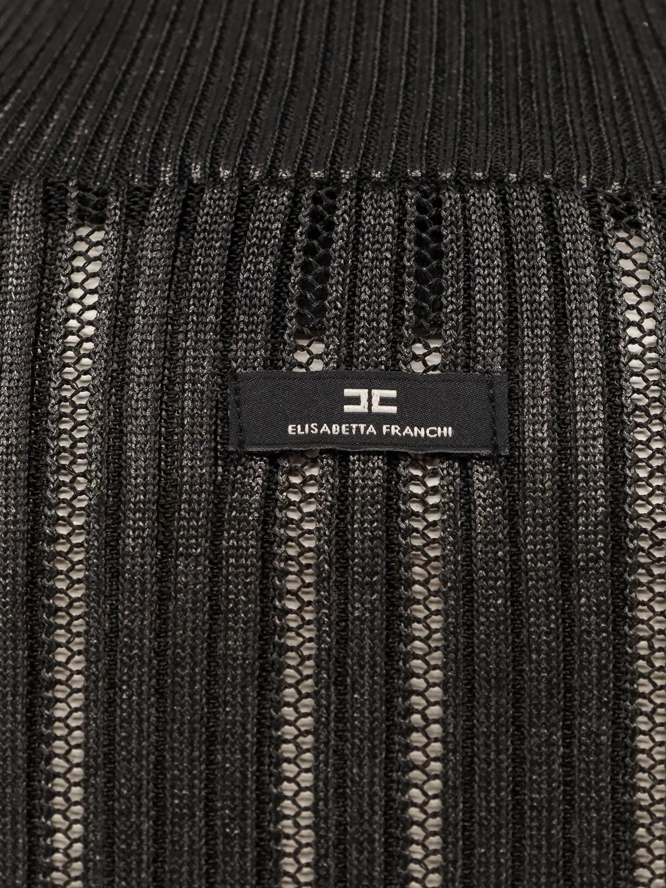 Elisabetta Franchi Metallic fabric turtleneck sweater