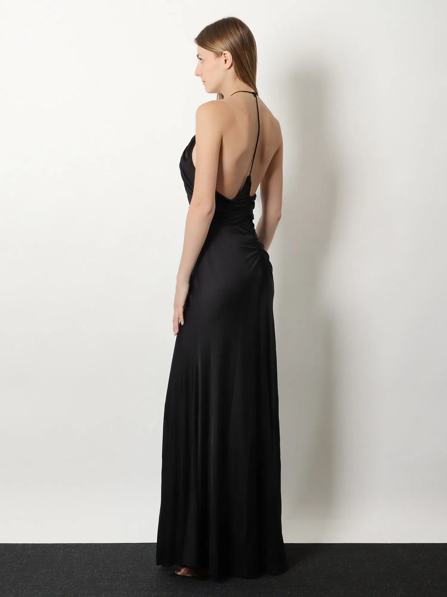 Self-Portrait Gathered jersey long dress