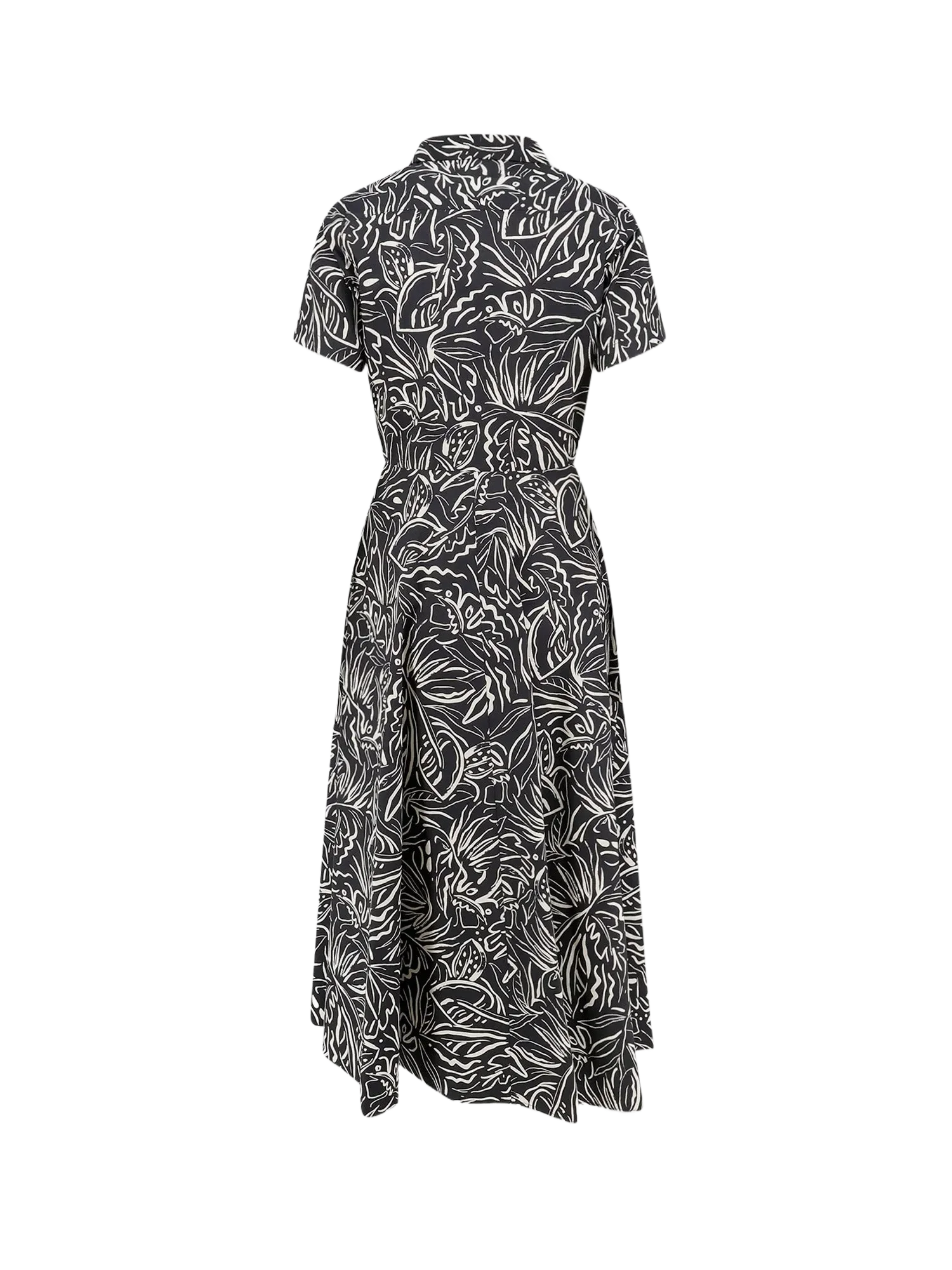 ASPESI Printed cotton chemisier dress