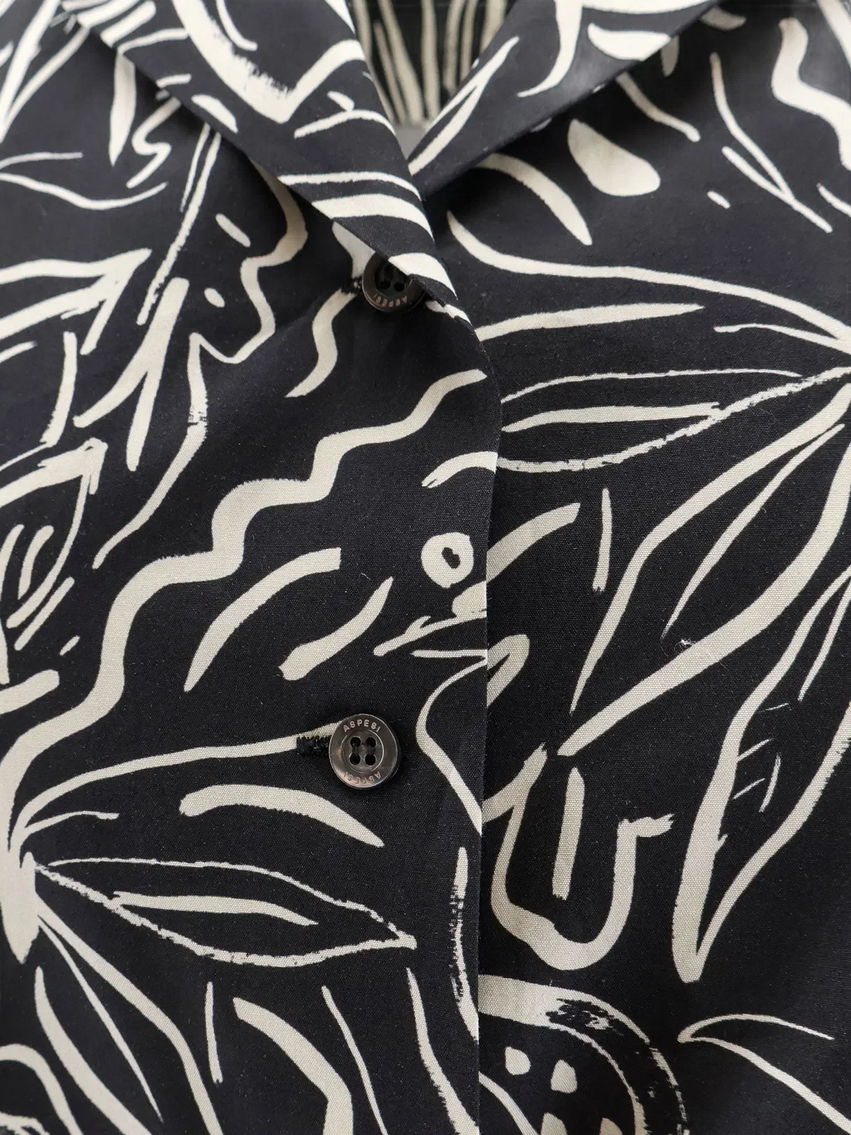 ASPESI Printed cotton chemisier dress