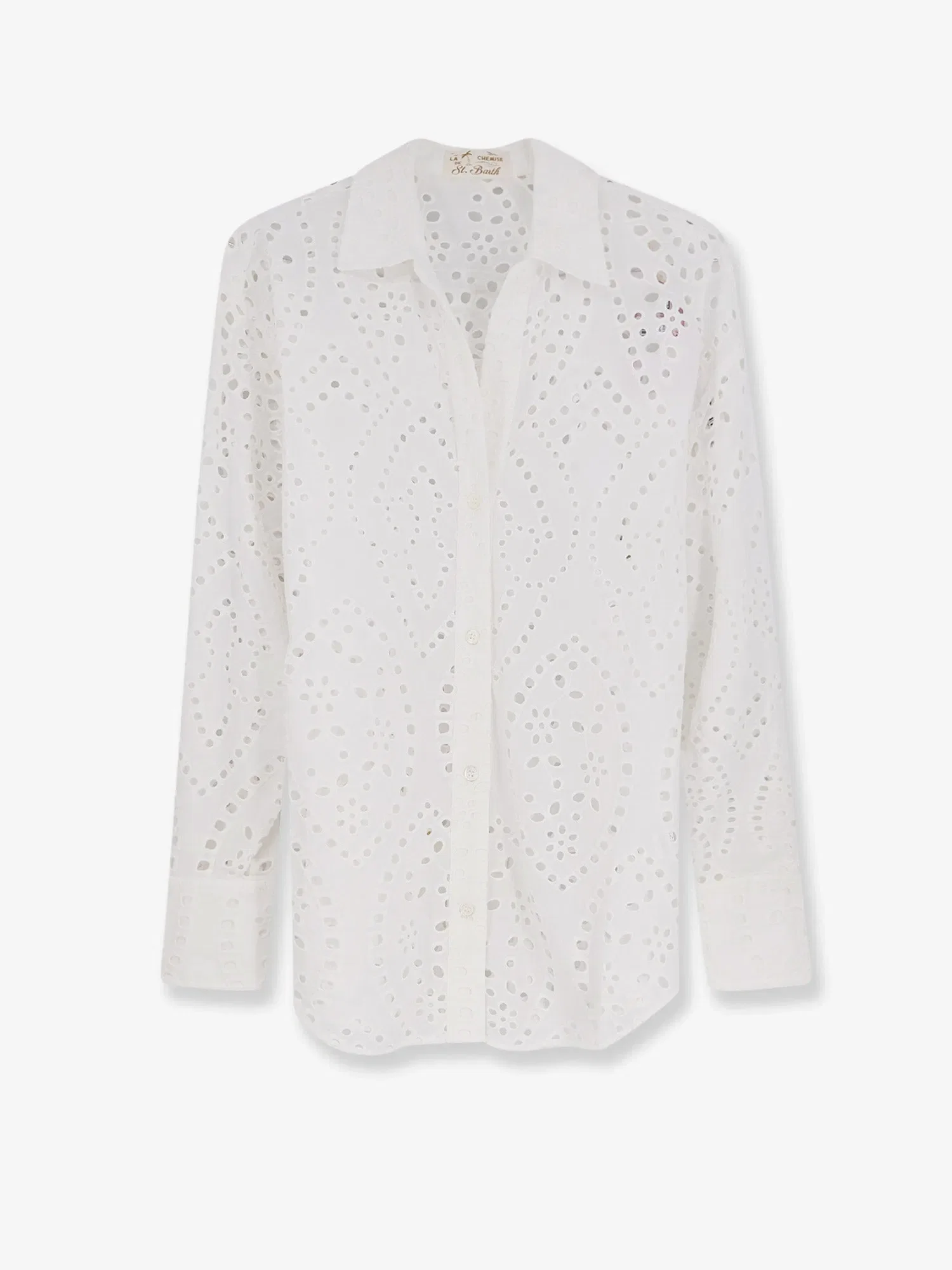 MC2 Saint Barth Cristal broderie anglaise embroidery shirt