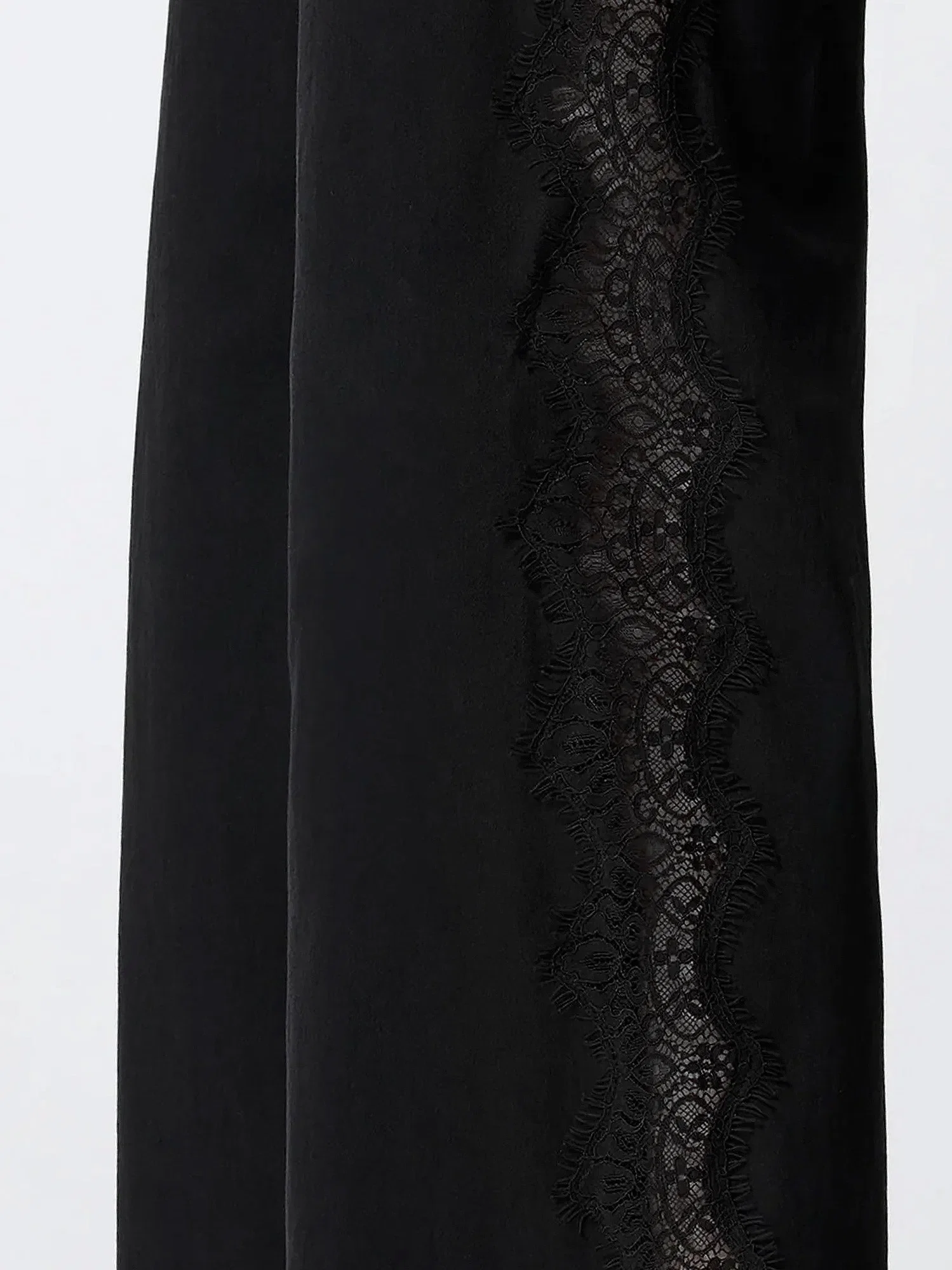 PINKO Denim trousers with lace detail on the side