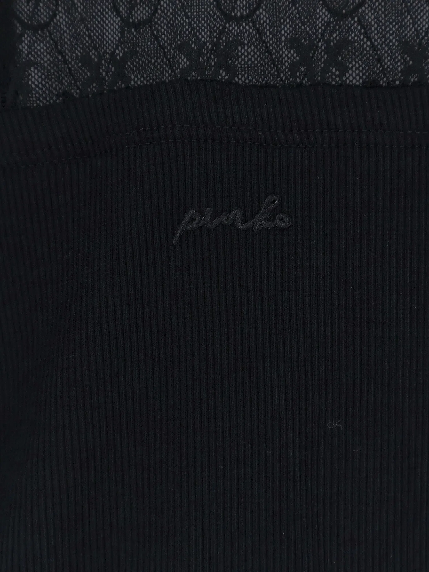 PINKO Love Birds lace jersey sweater