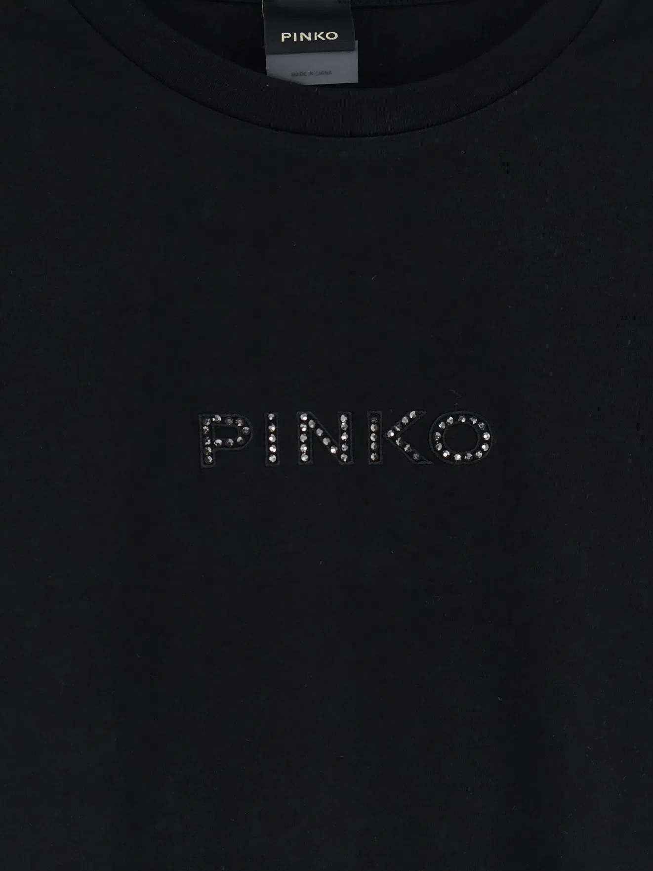 PINKO Cotton T-shirt with front lettering logo