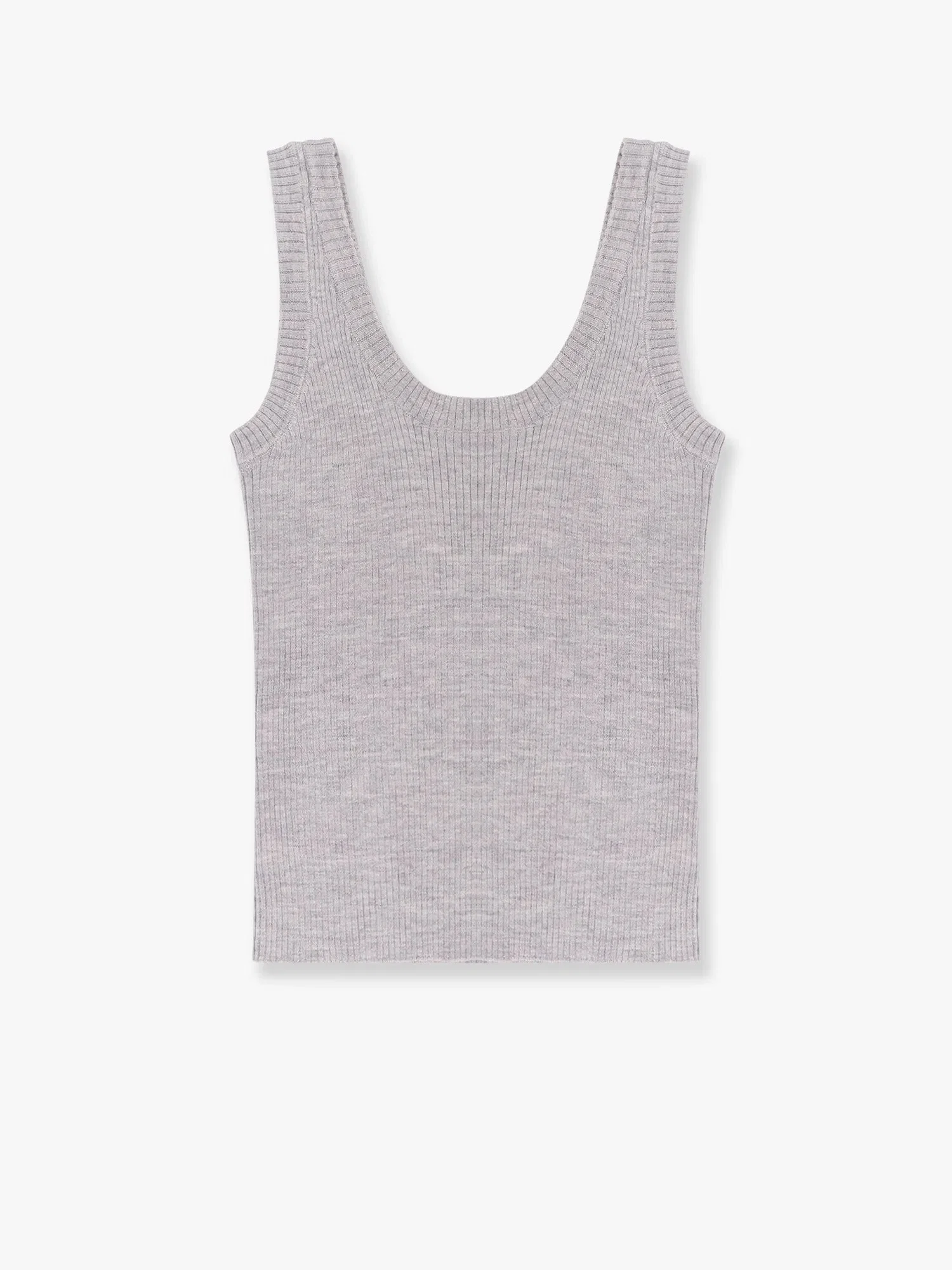 Brunello Cucinelli Cashmere and wool tank top with Monili detail