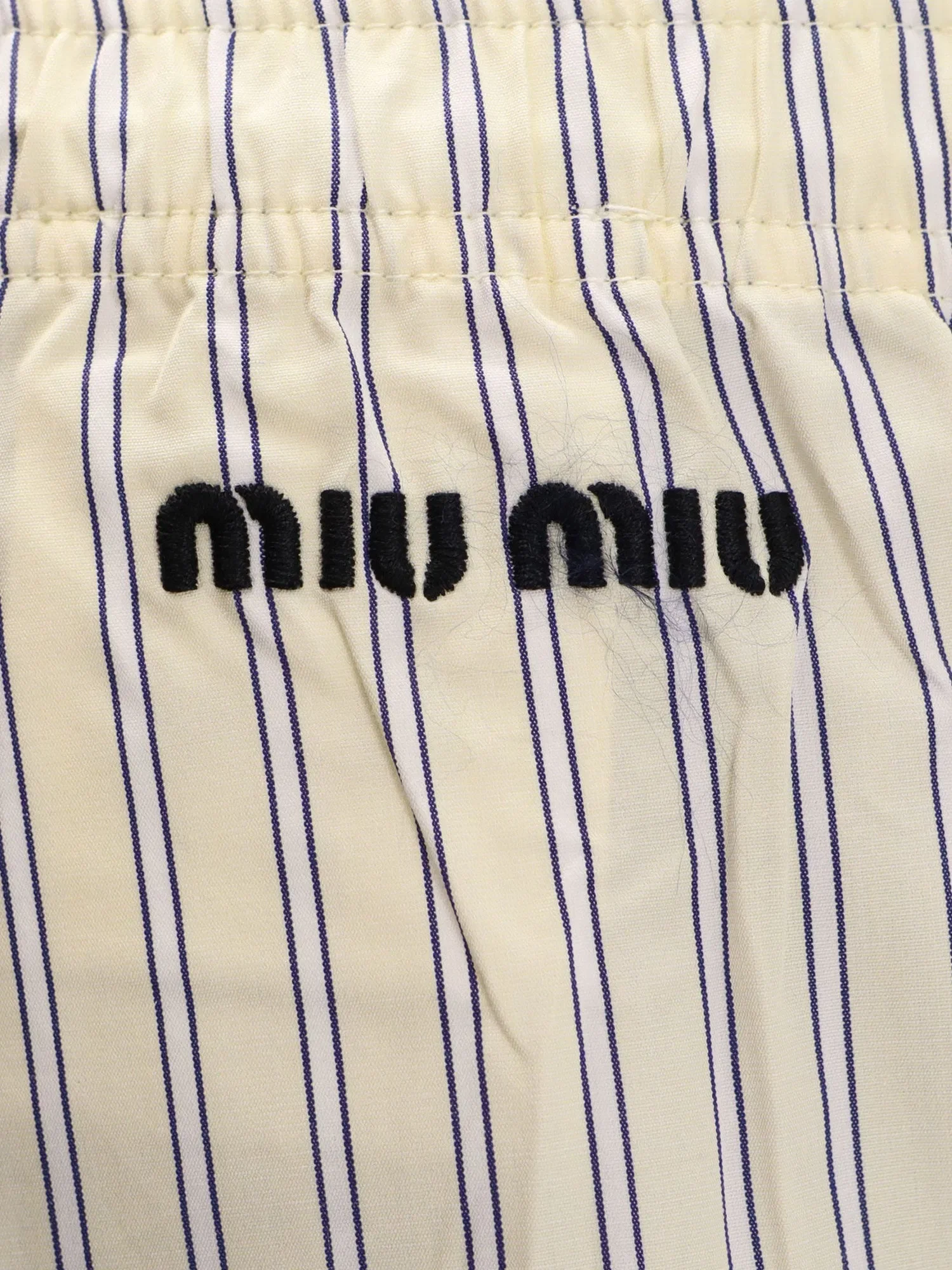 Miu Miu Striped cotton pajama pants
