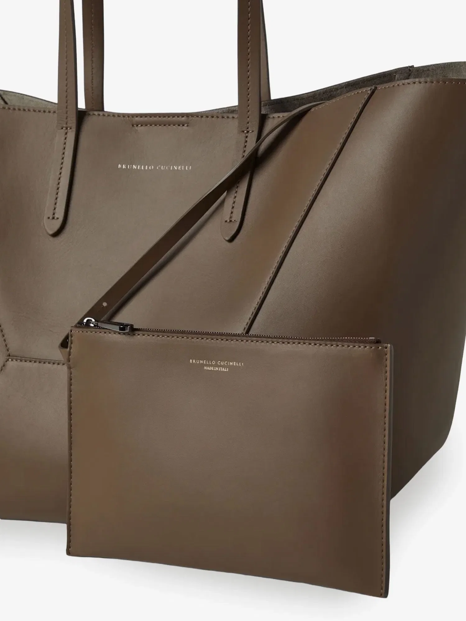 Brunello Cucinelli BC Duo hammered leather handbag