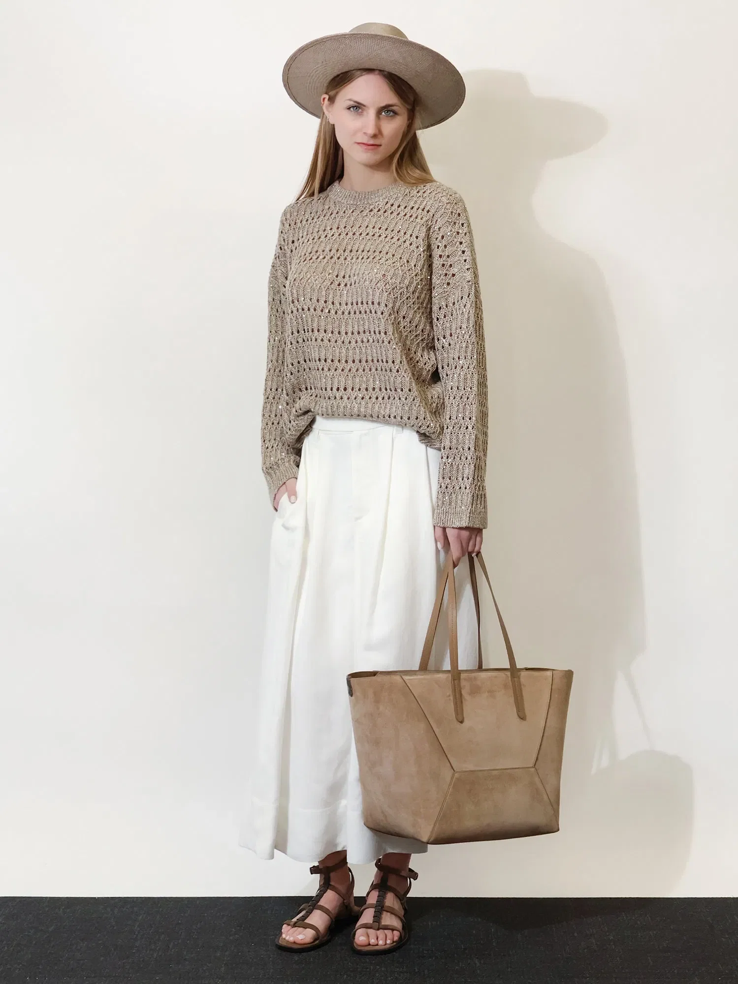 Brunello Cucinelli Viscose and linen skirt
