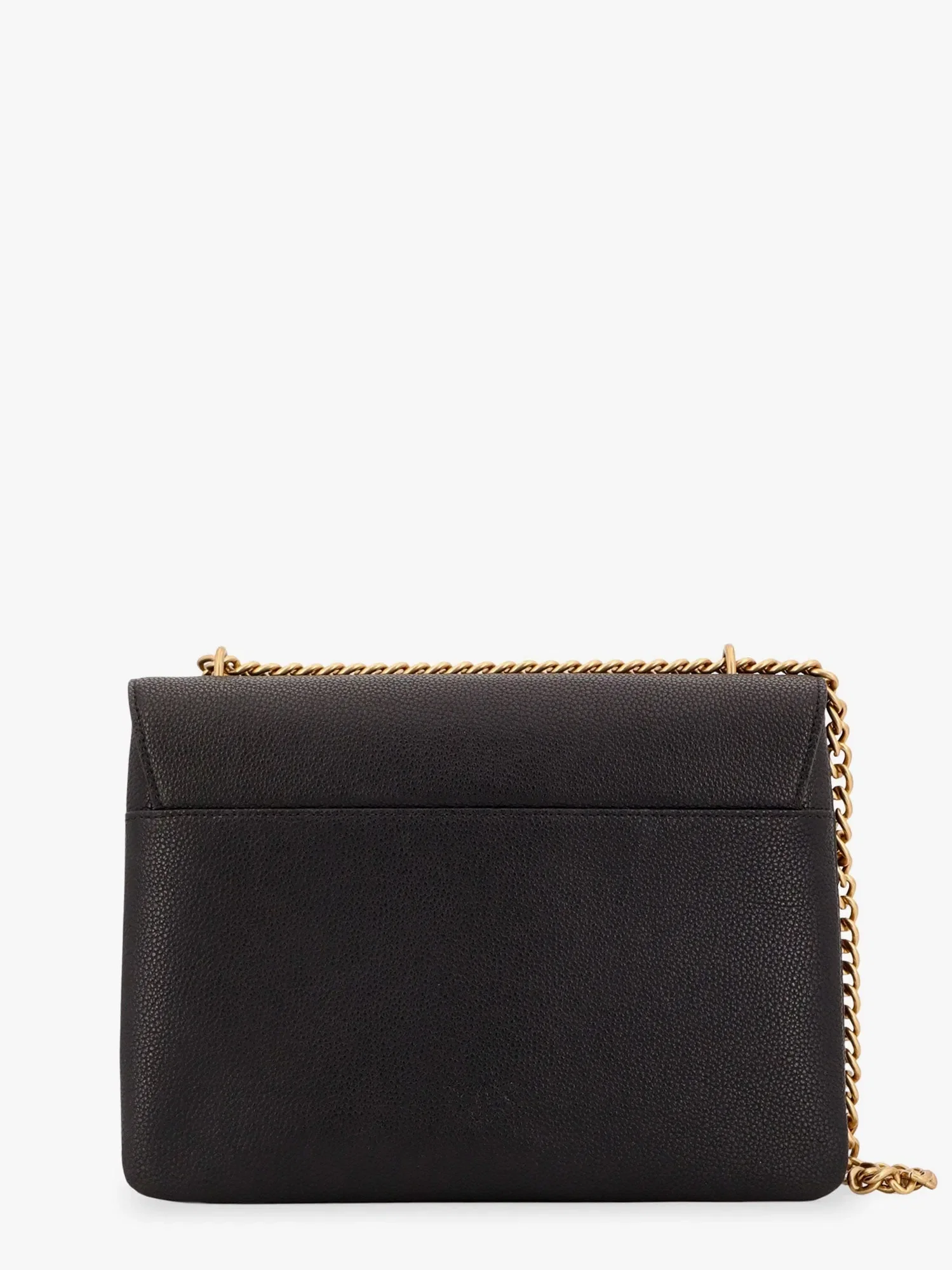 PINKO Leather shoulder bag with metal love birds buckle
