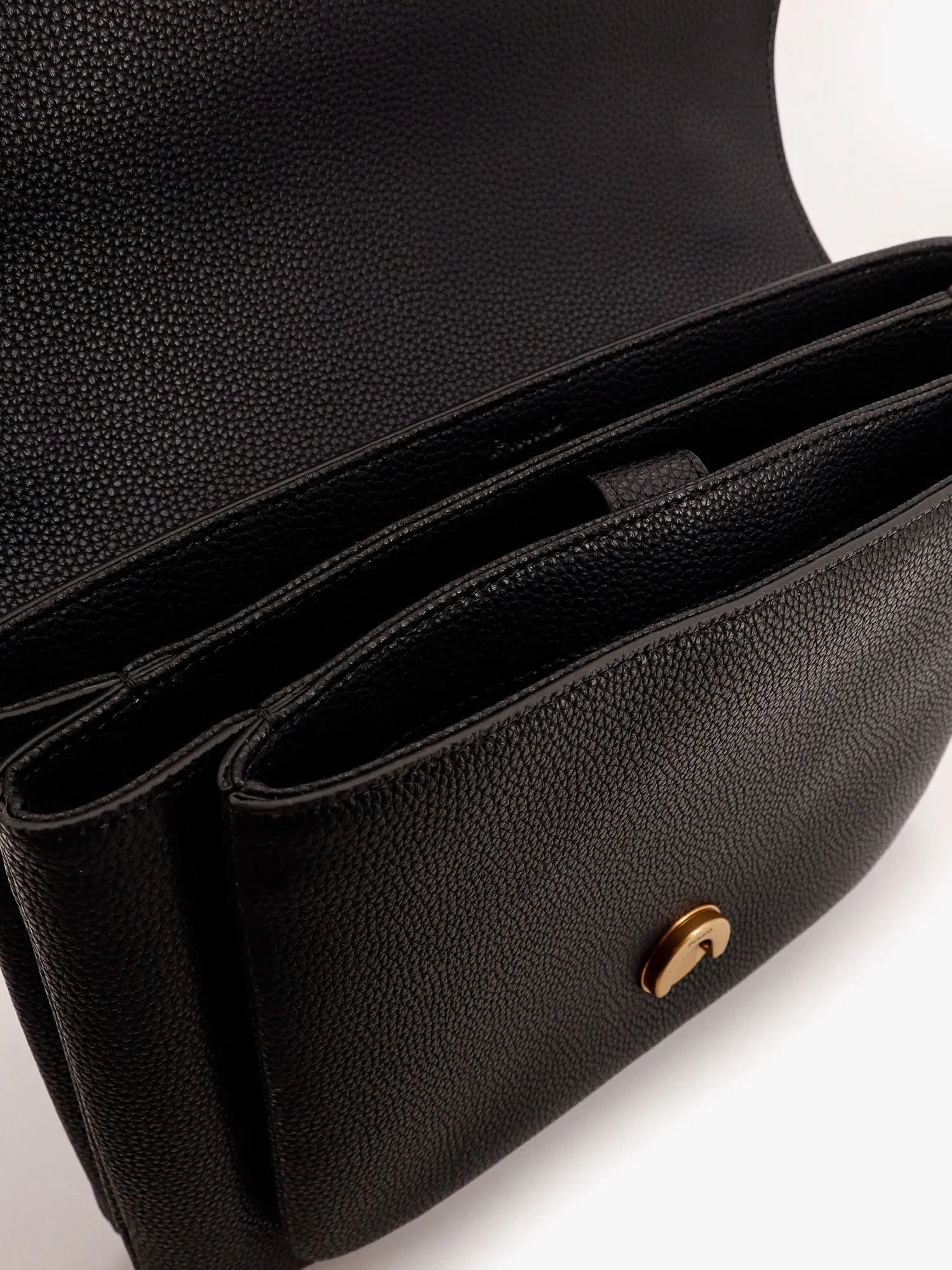 PINKO Leather shoulder bag with metal love birds buckle
