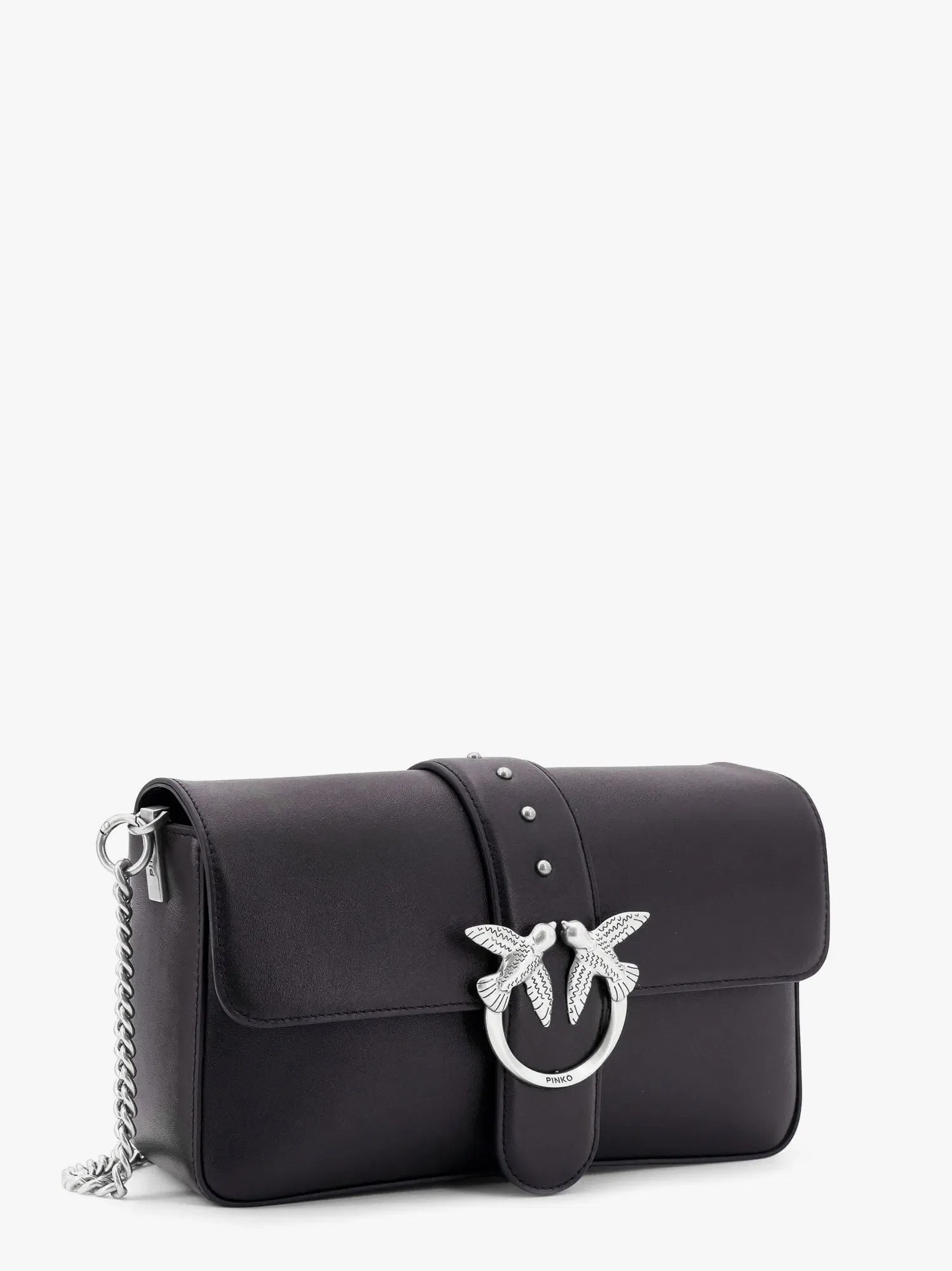 PINKO Love one classic leather shoulder bag