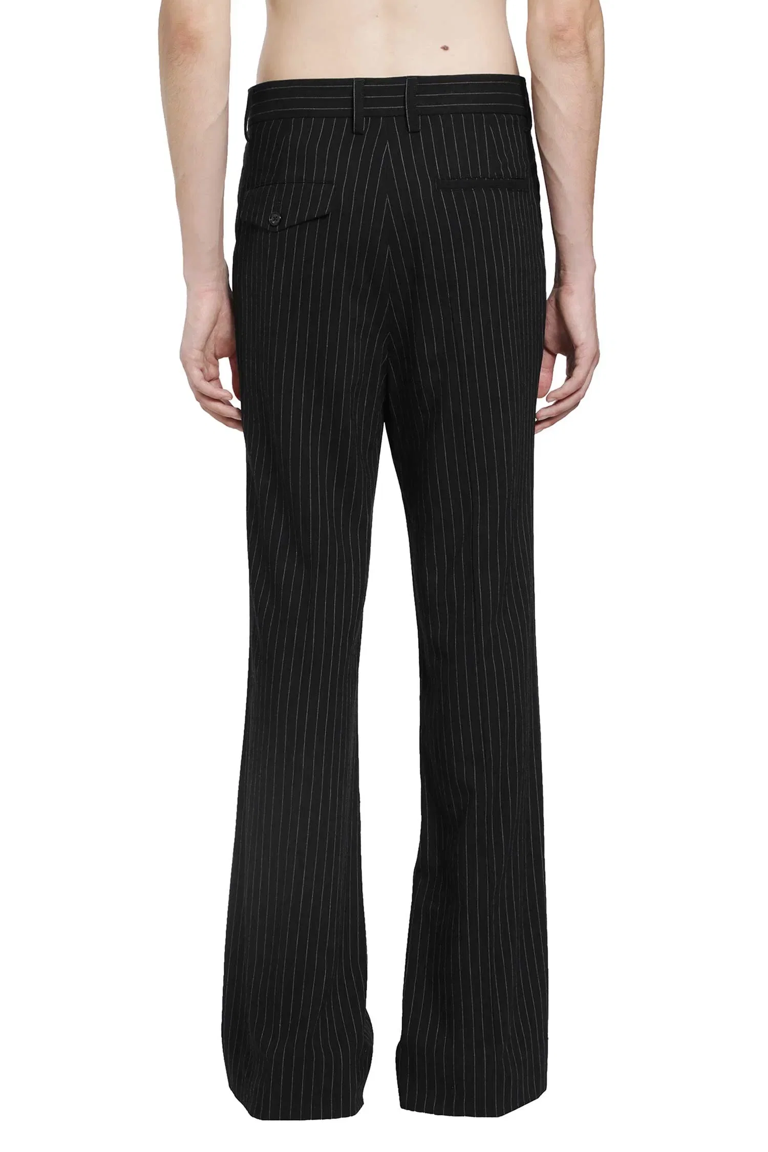 Ann Demeulemeester Stefan Chalk Stripe Flared Trousers
