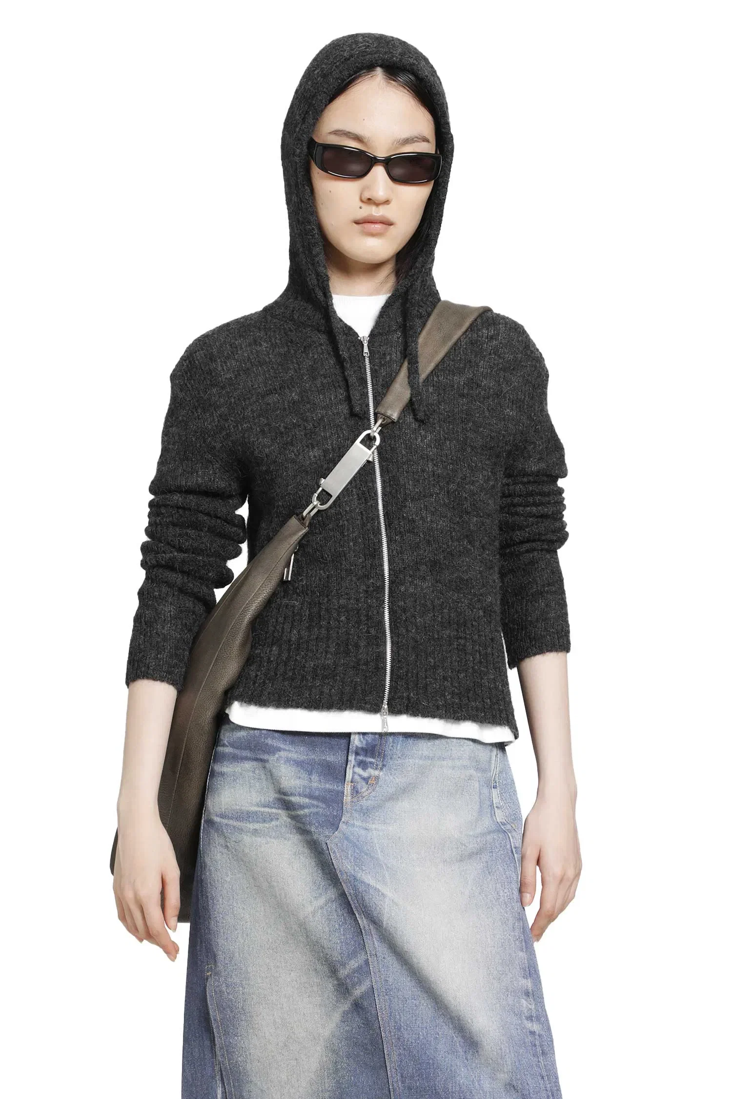 OUR LEGACY Compact Hood Zip-Up Sweater
