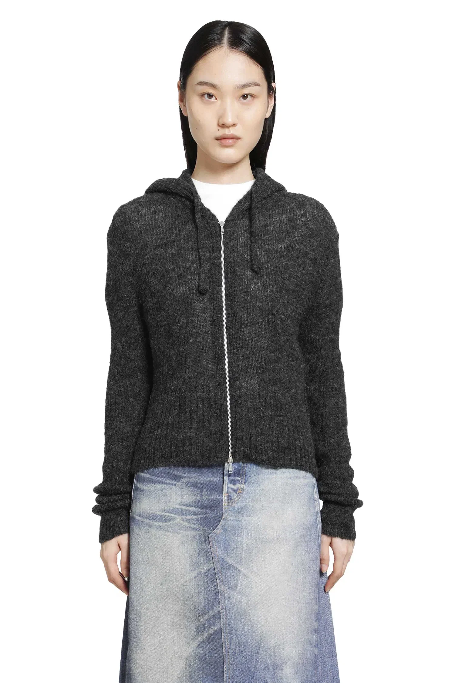 OUR LEGACY Compact Hood Zip-Up Sweater
