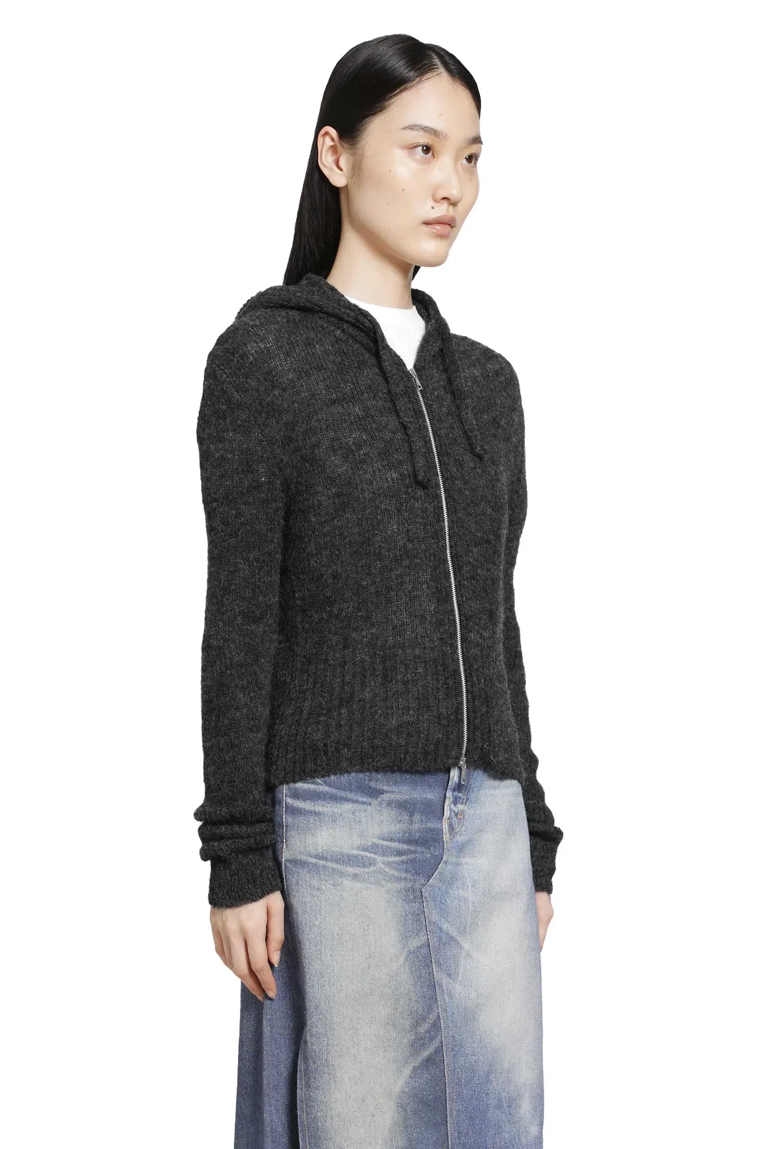OUR LEGACY Compact Hood Zip-Up Sweater