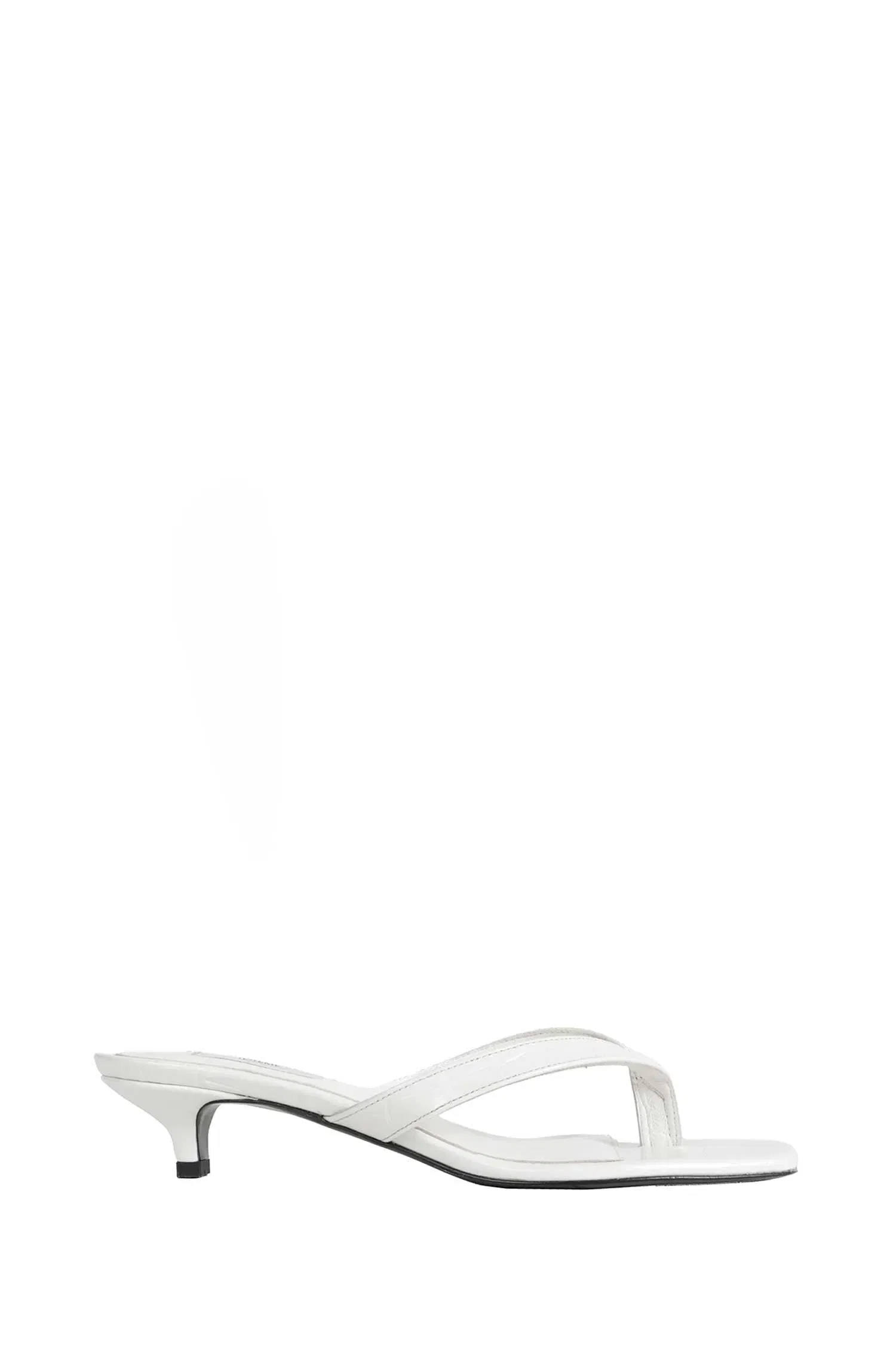 TOTEME Croco-embossed Heeled Flip Flops