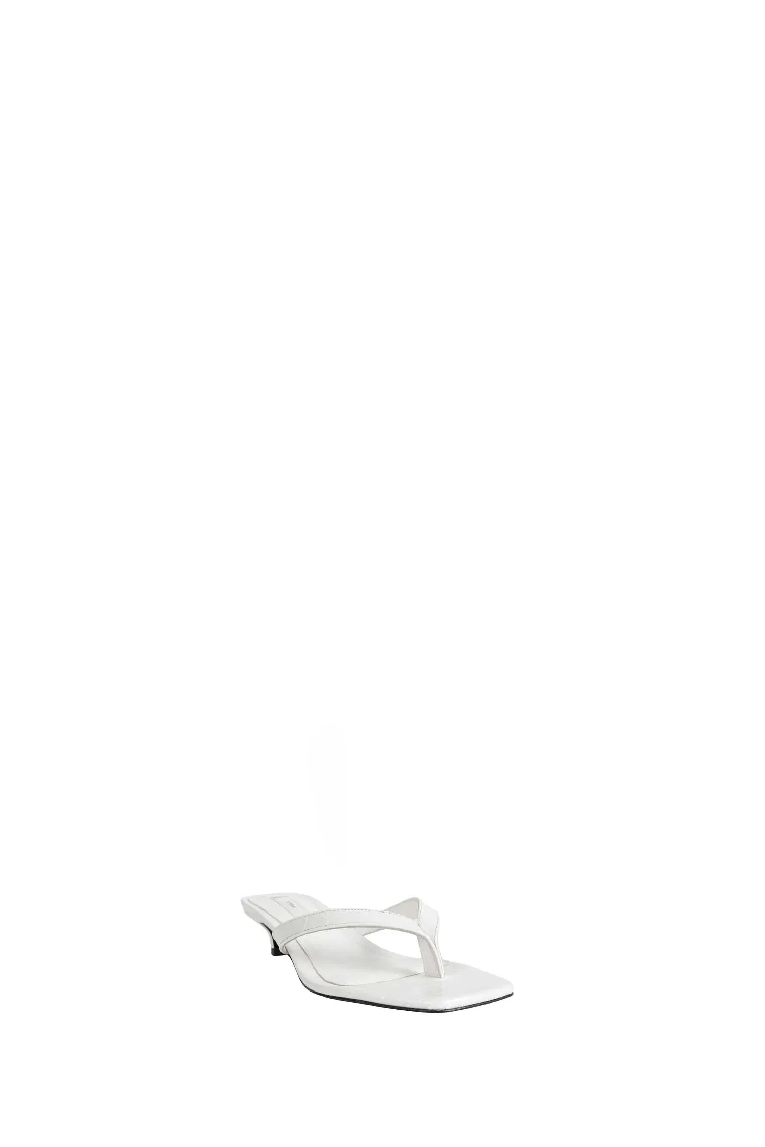 TOTEME Croco-embossed Heeled Flip Flops
