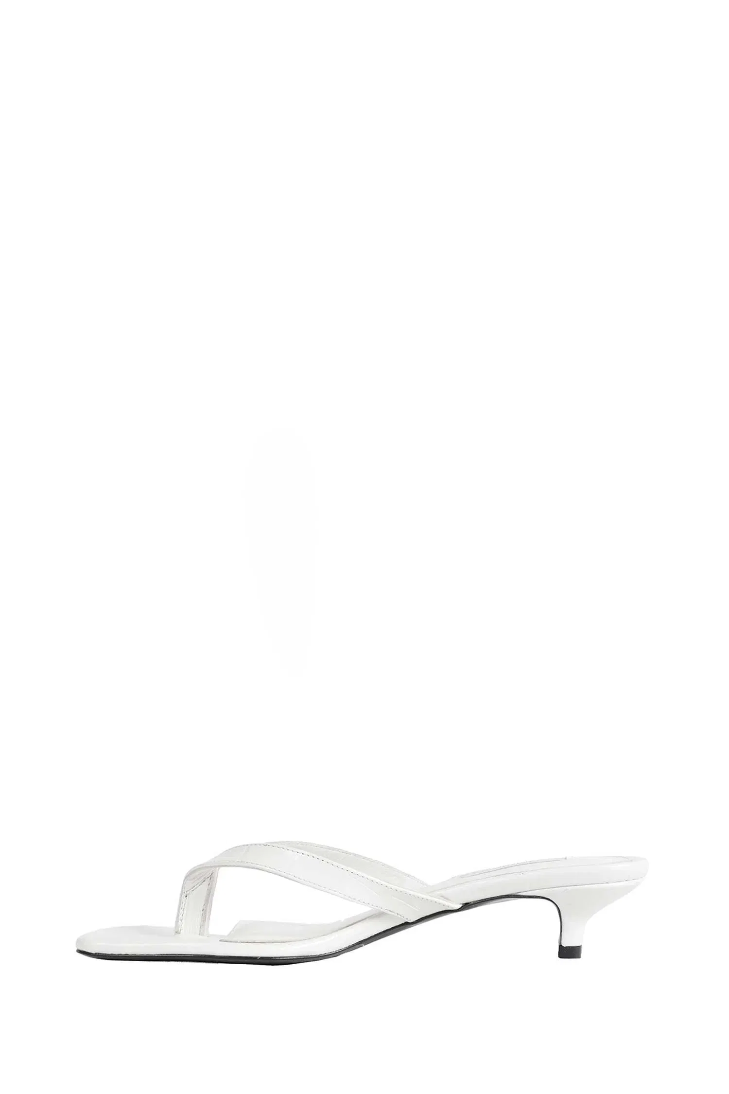 TOTEME Croco-embossed Heeled Flip Flops