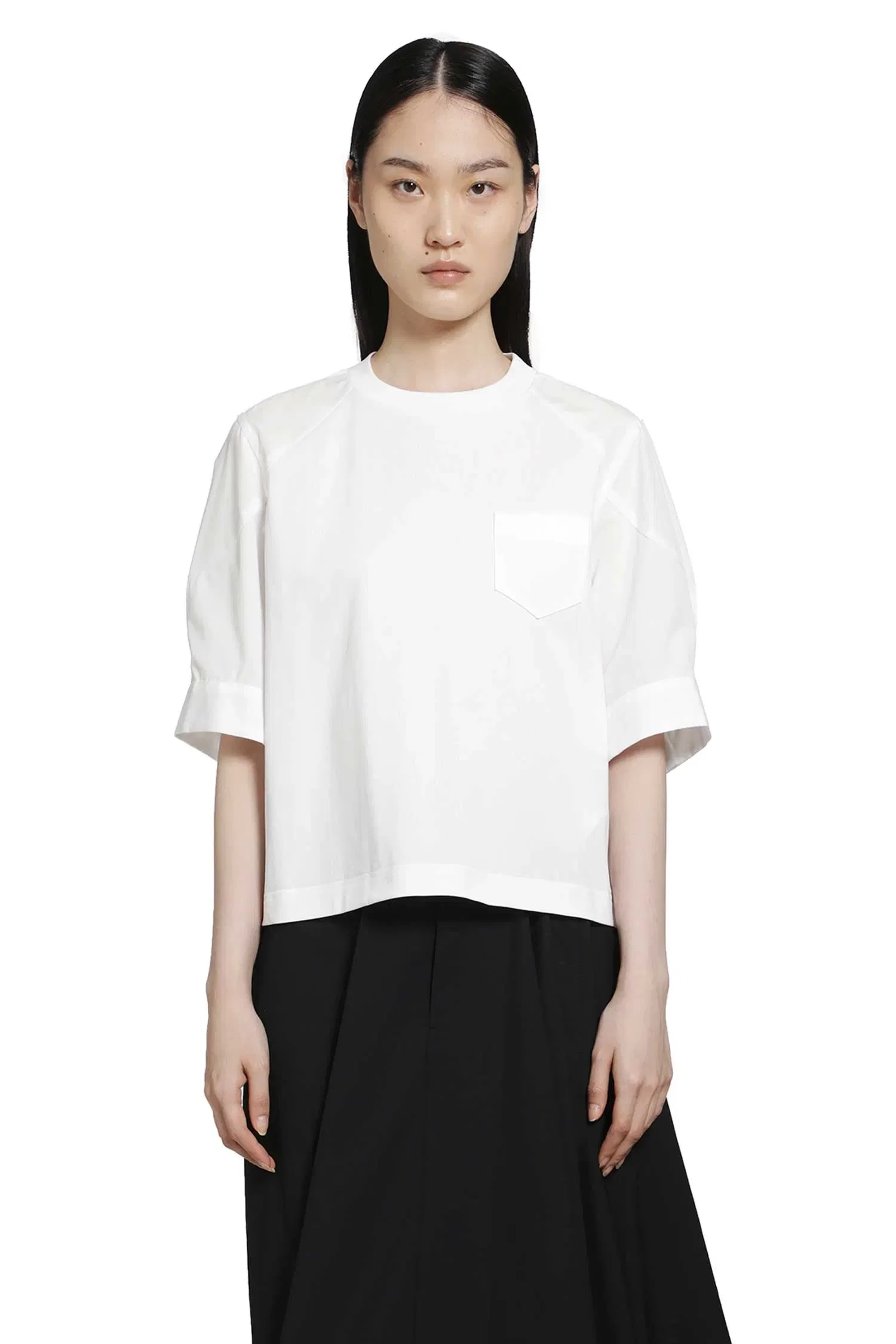 Sacai Poplin x Cotton Jersey T-Shirt