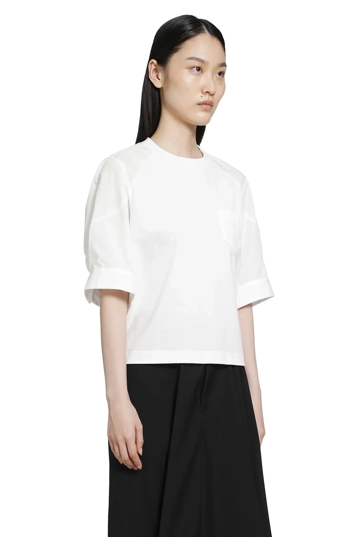 Sacai Poplin x Cotton Jersey T-Shirt