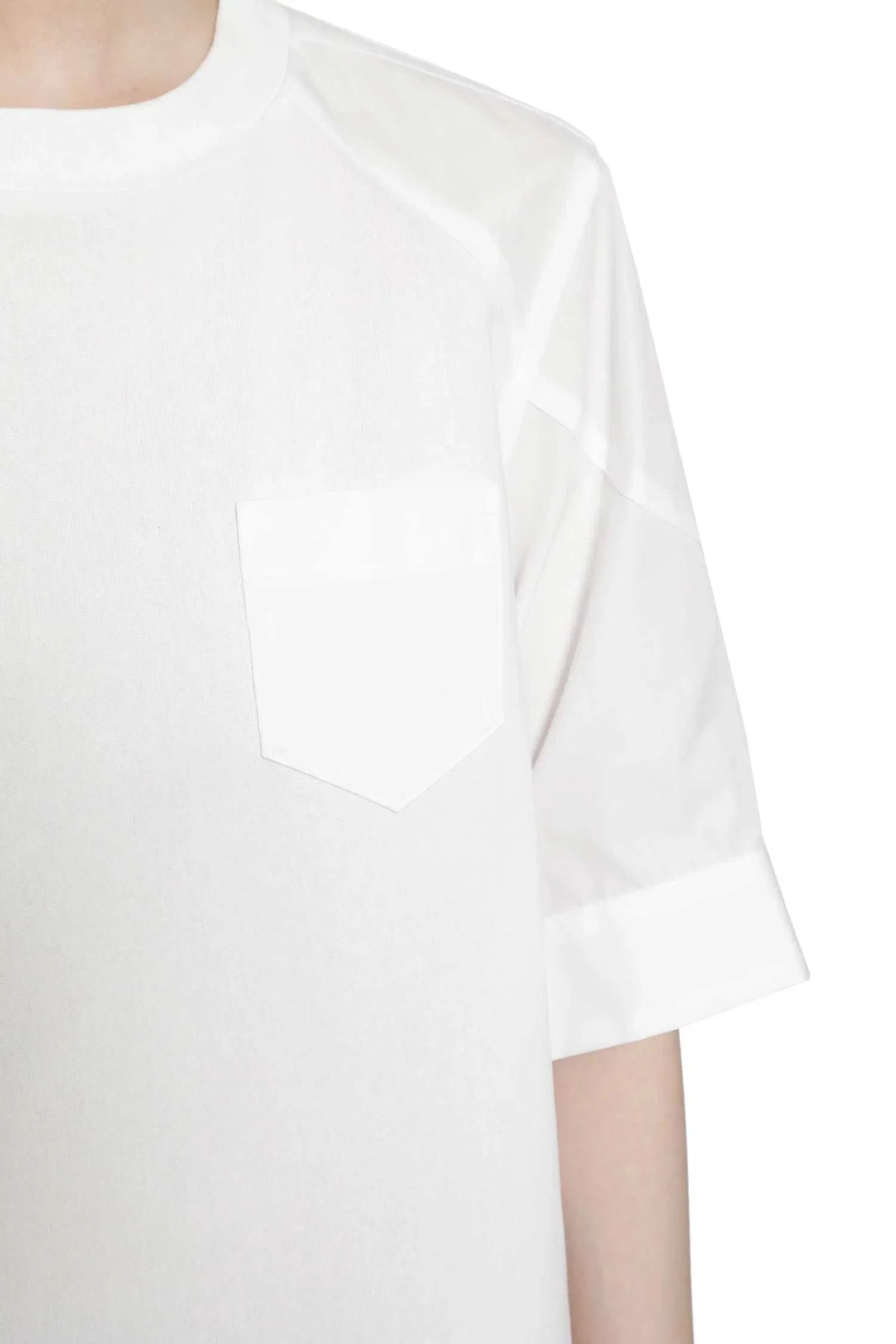 Sacai Poplin x Cotton Jersey T-Shirt