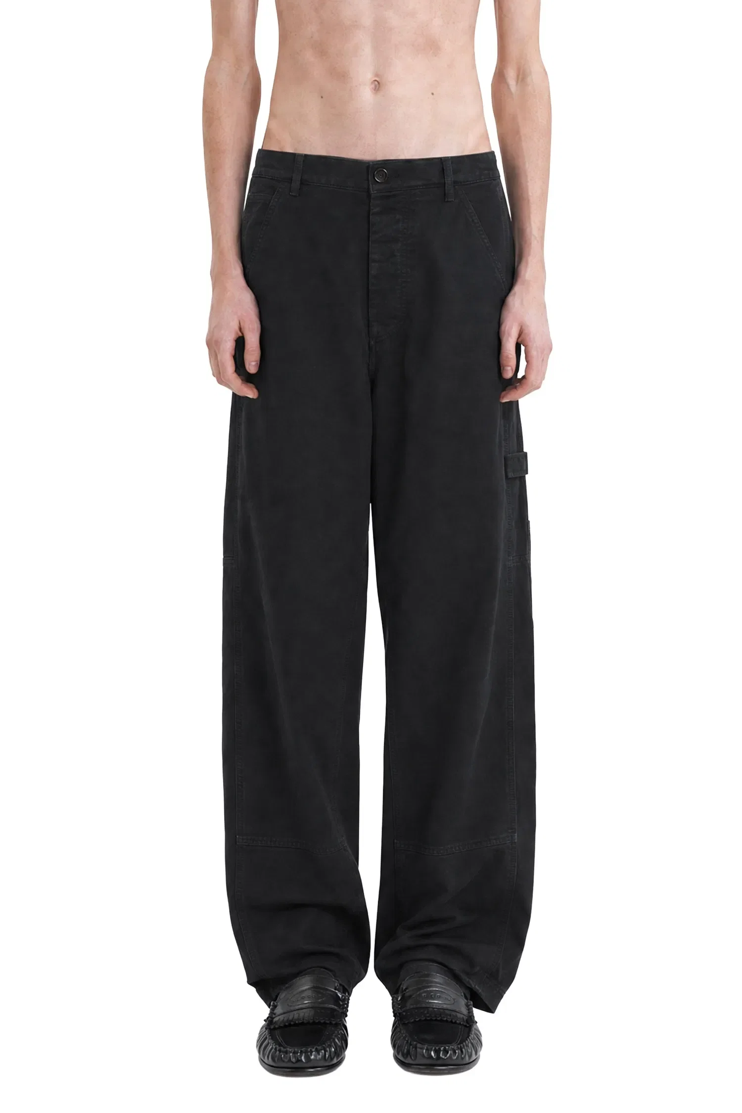 Marni Cotton Loose Workwear Trousers