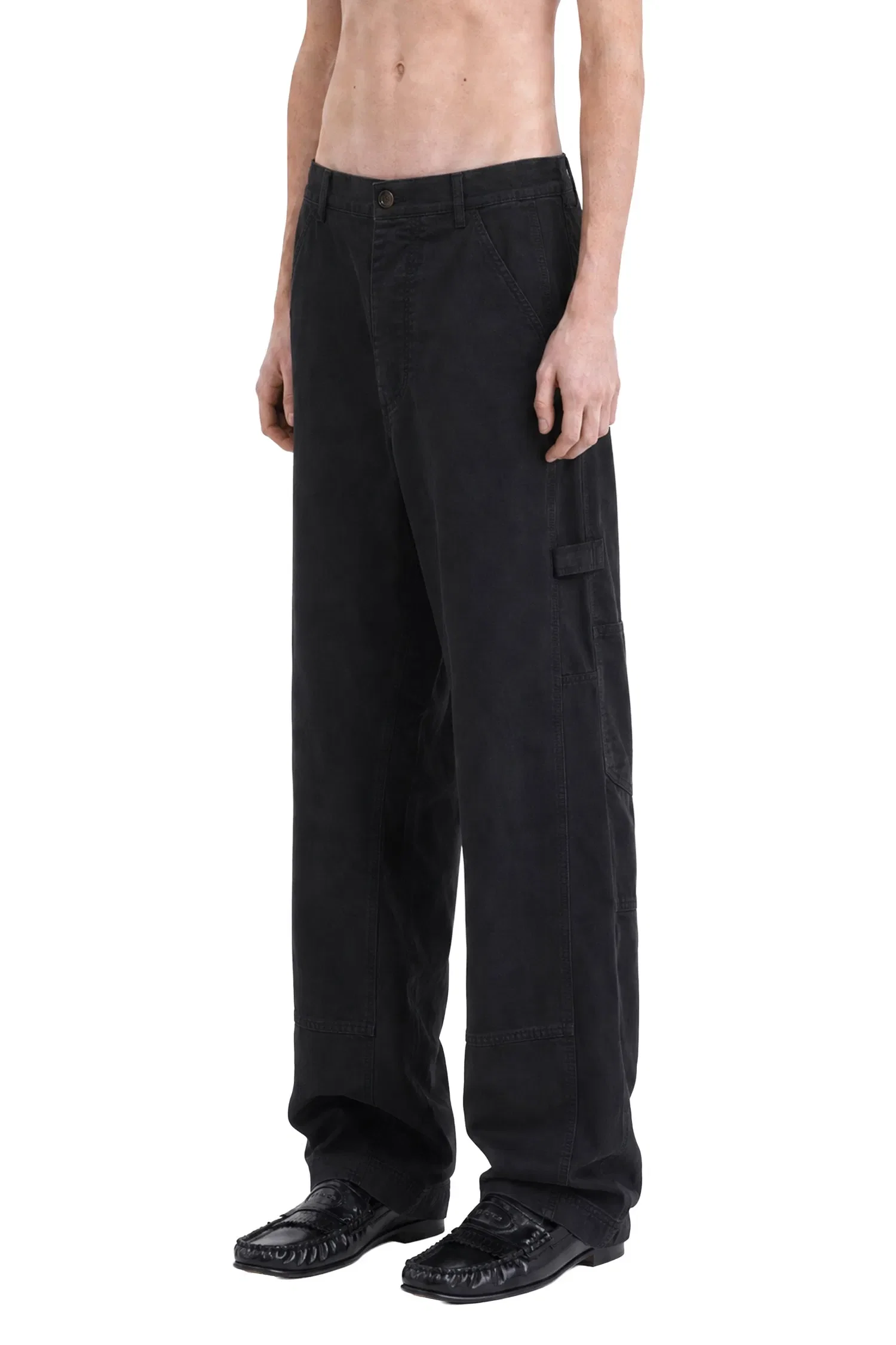 Marni Cotton Loose Workwear Trousers