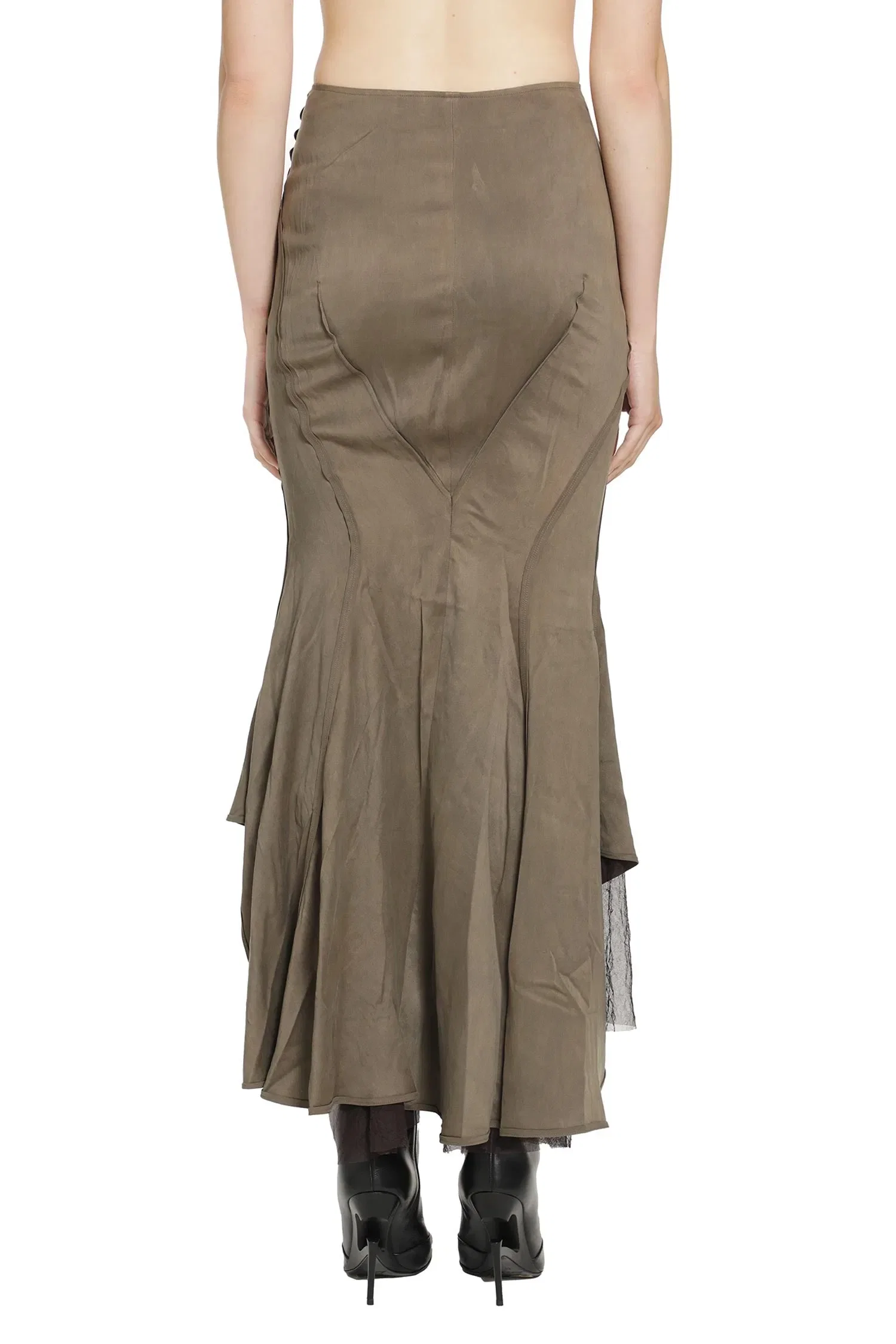 YEHUAFAN Layered Silk Skirt