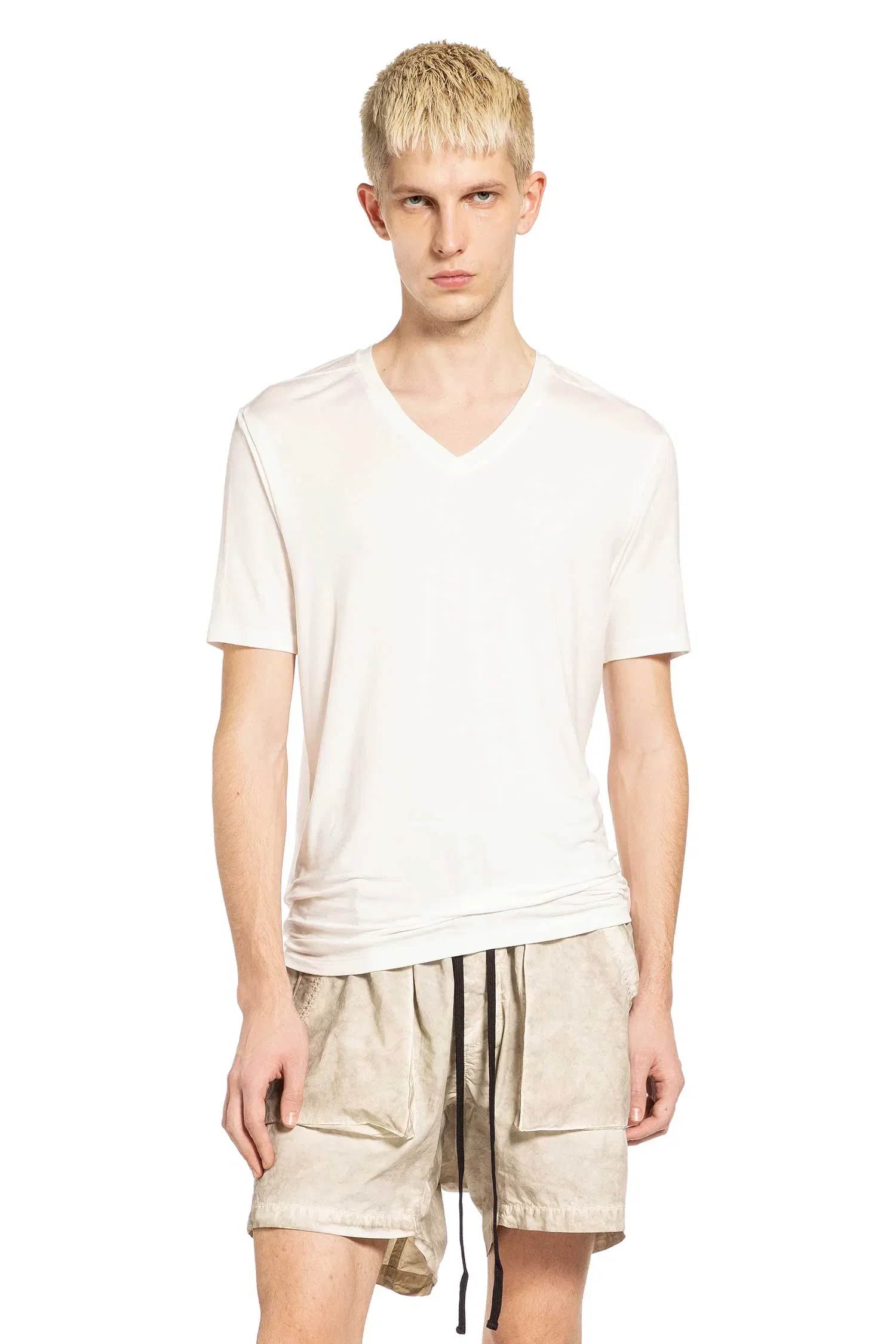 Thom Krom Stretch Modal Silk V-Neck T-Shirt