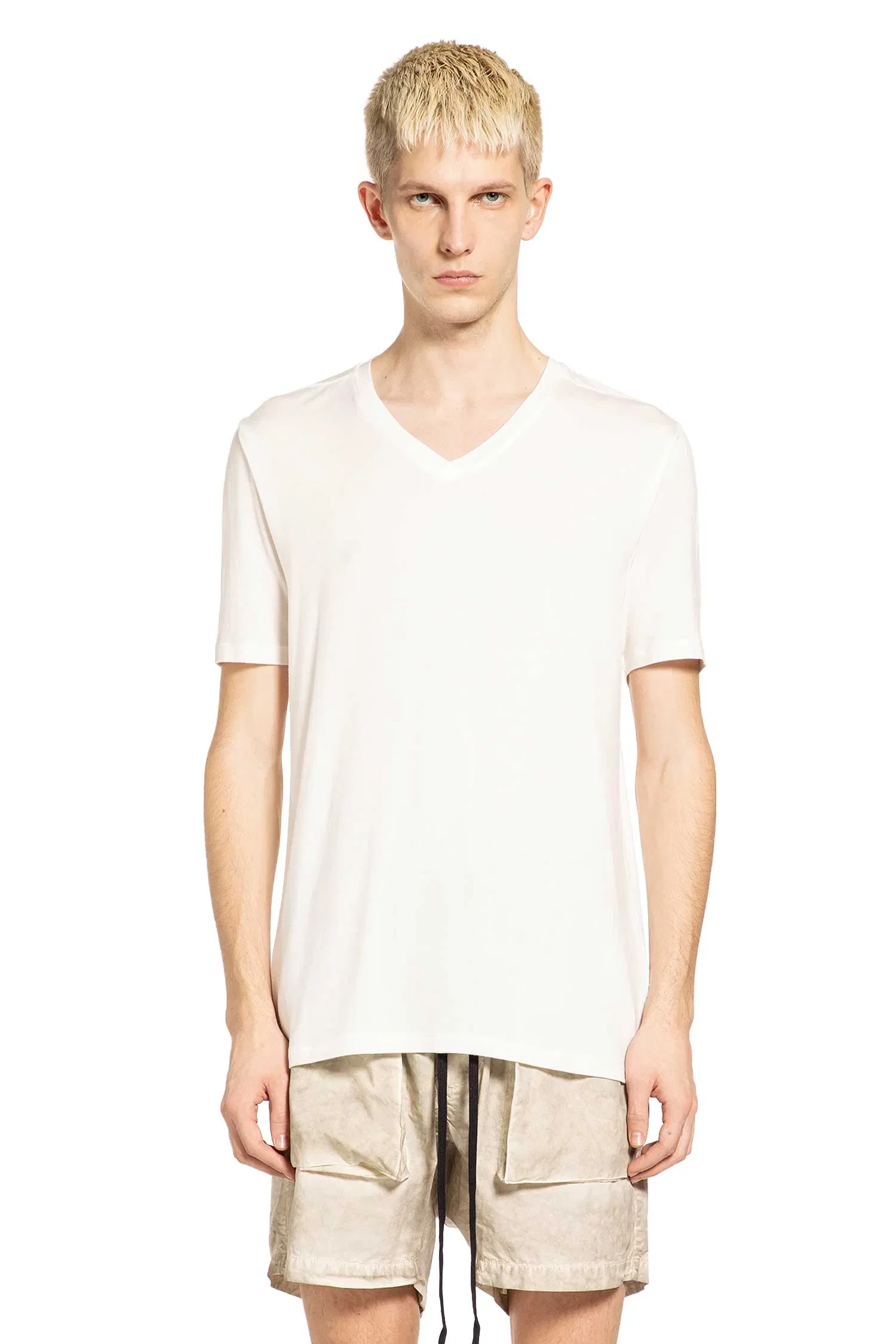 Thom Krom Stretch Modal Silk V-Neck T-Shirt