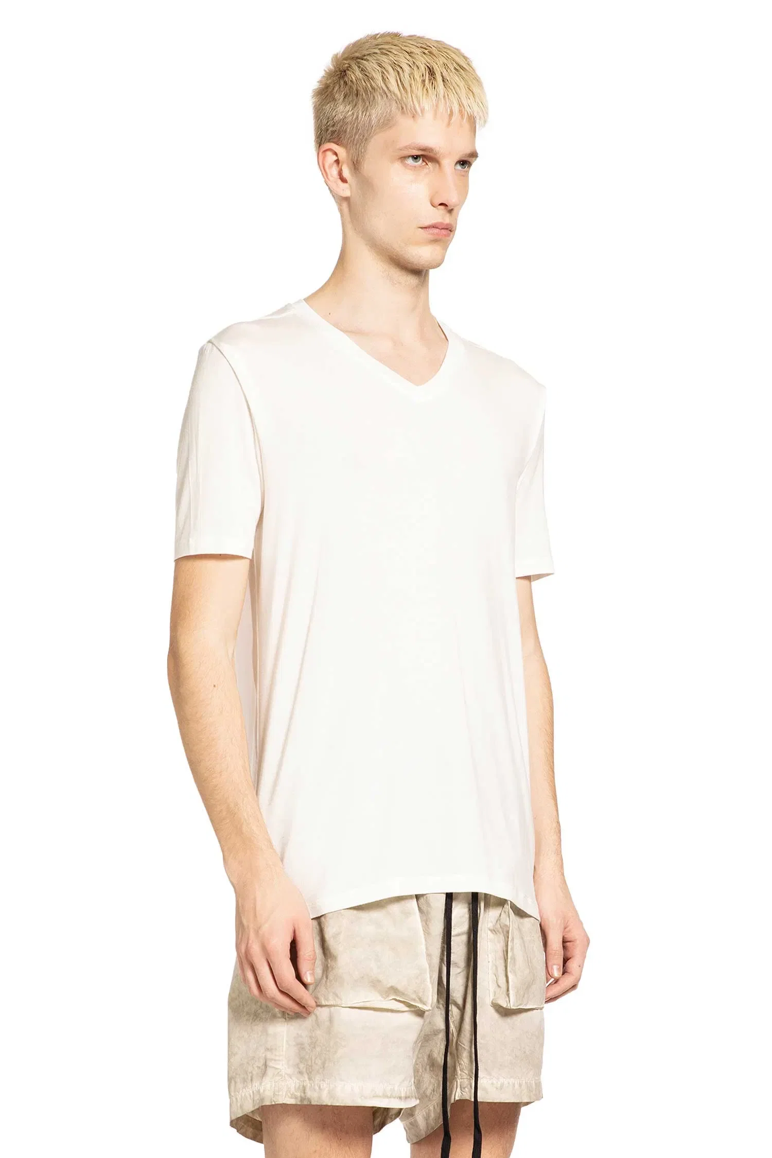 Thom Krom Stretch Modal Silk V-Neck T-Shirt