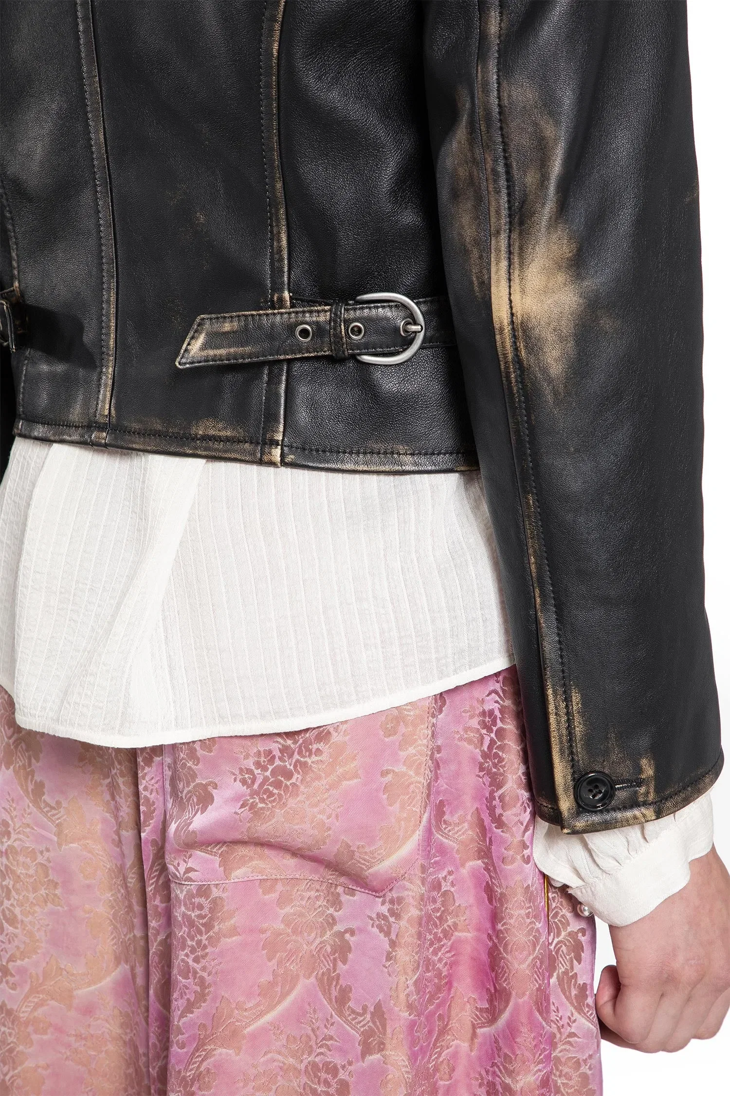 Ann Demeulemeester Malik Jacket in Brushed lambskin