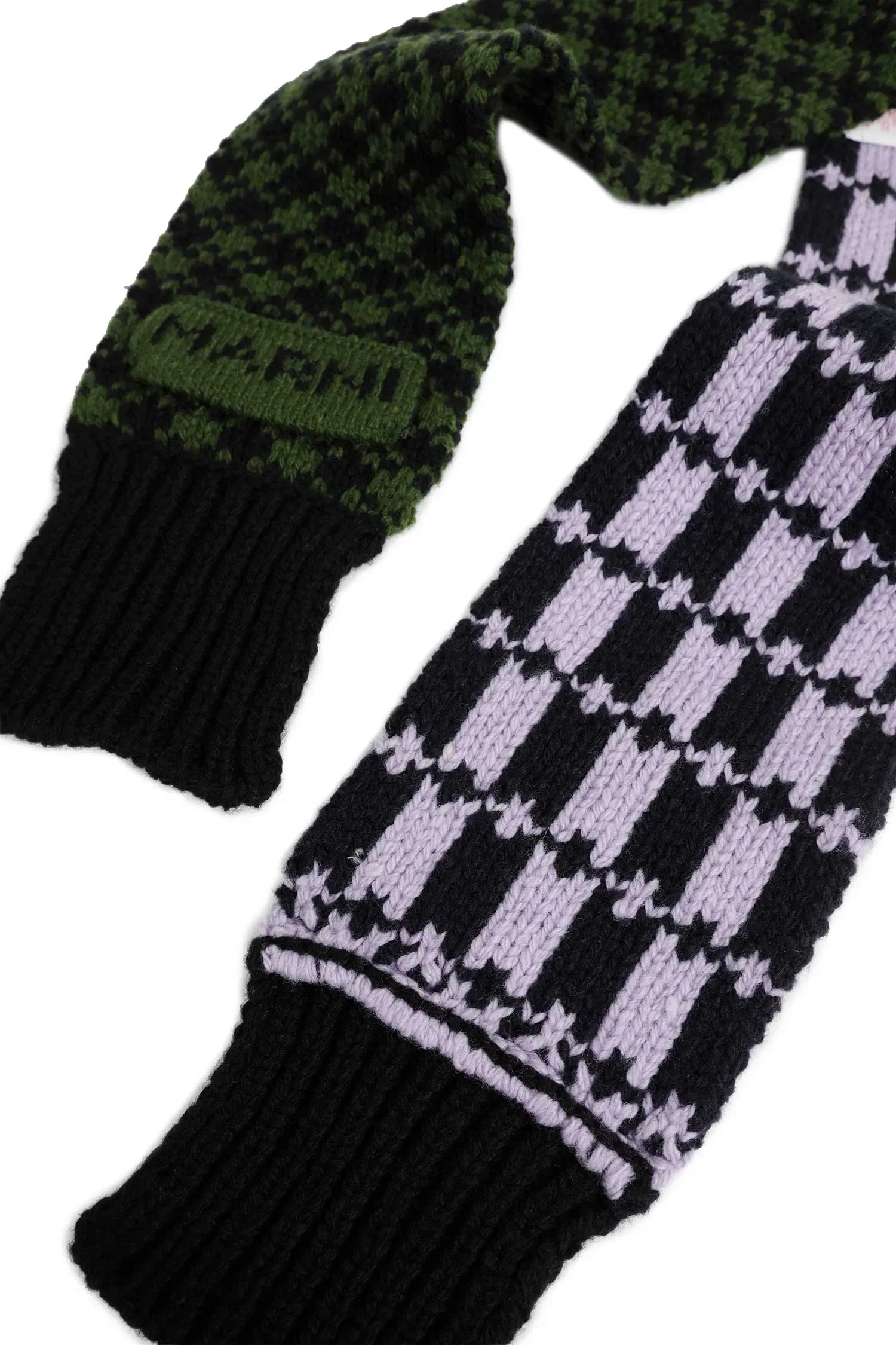 Marni Geometric Wool Knit Scarf
