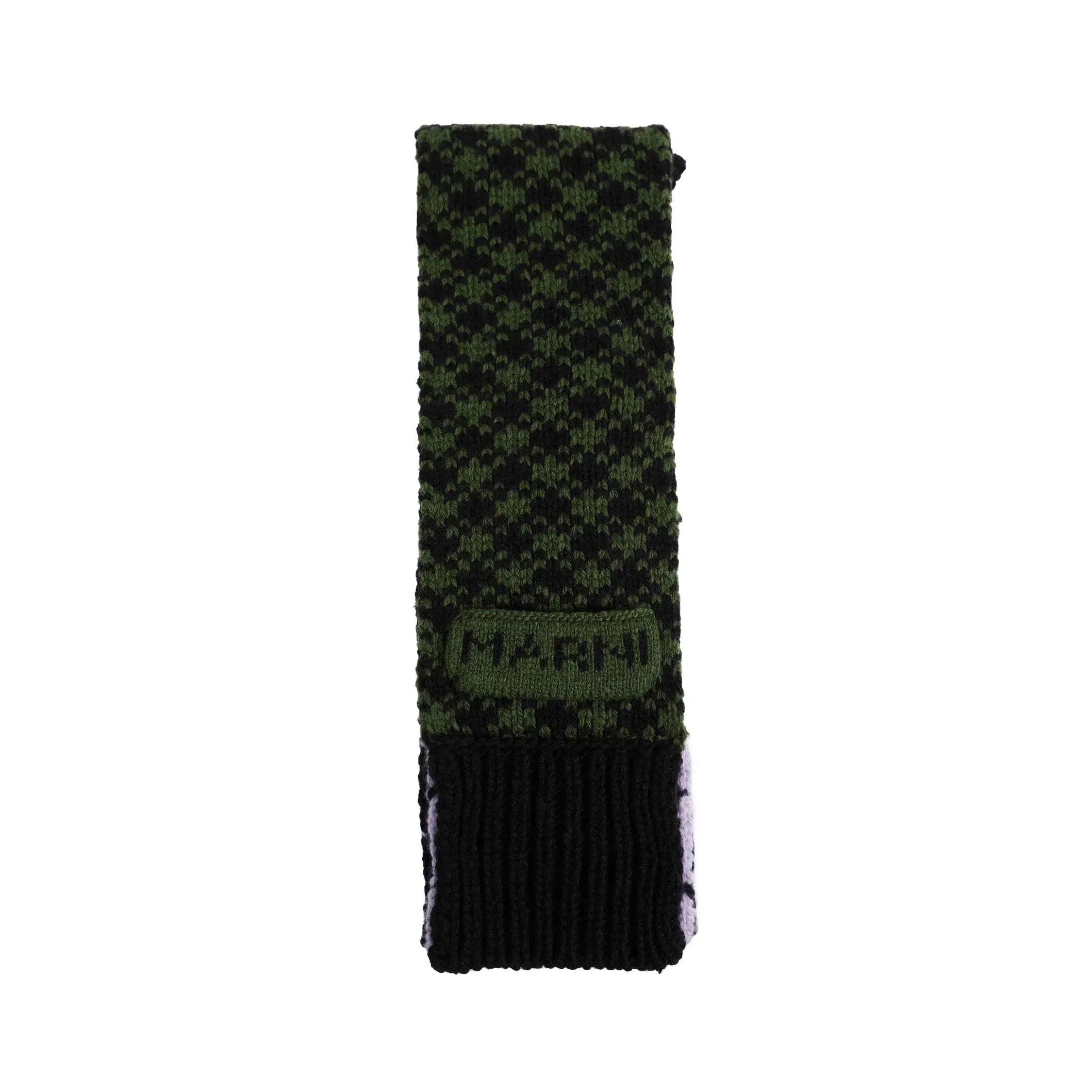 Marni Geometric Wool Knit Scarf