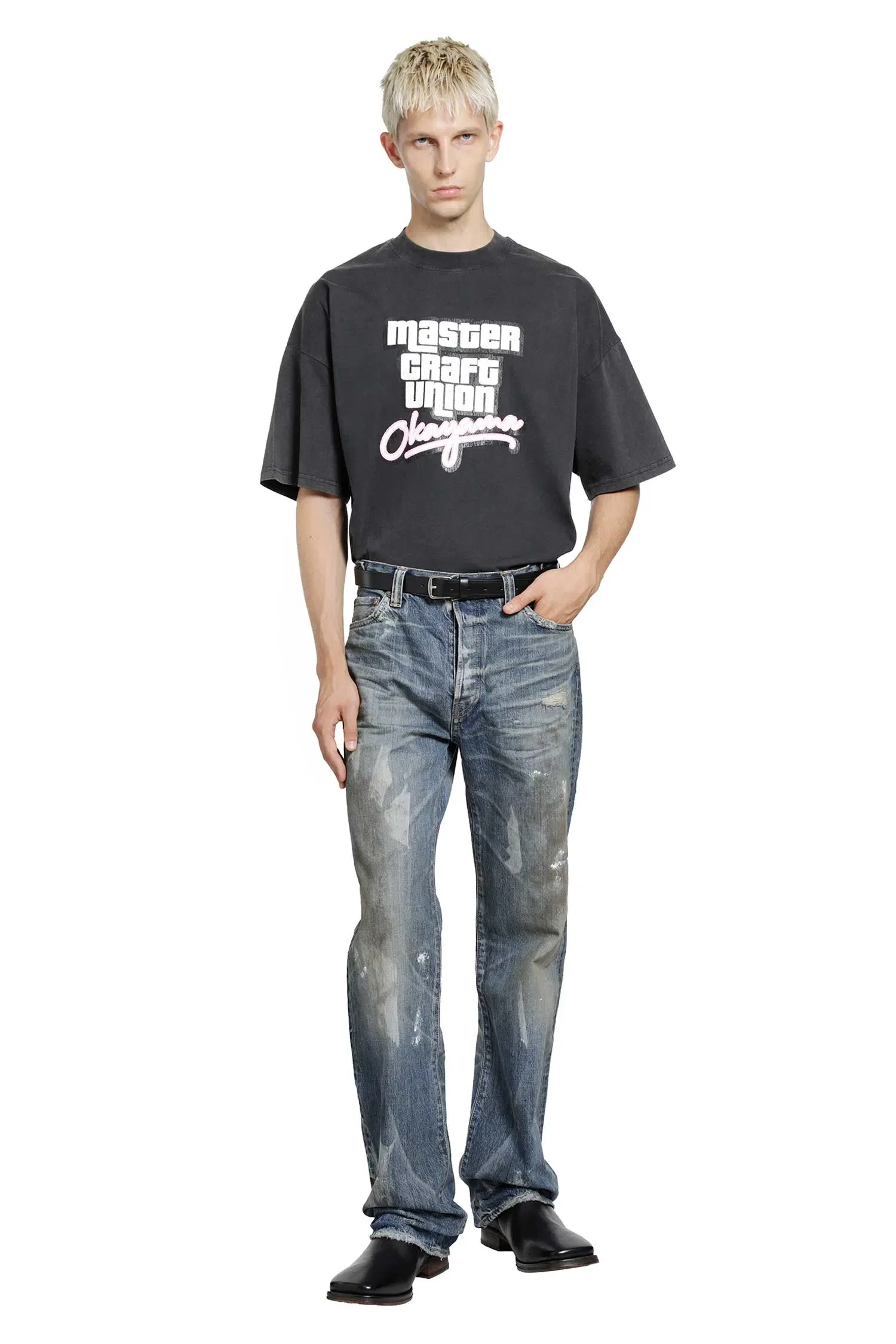 Mastercraft Union Show Relaxed Gurisu Dirty Vintage Jeans