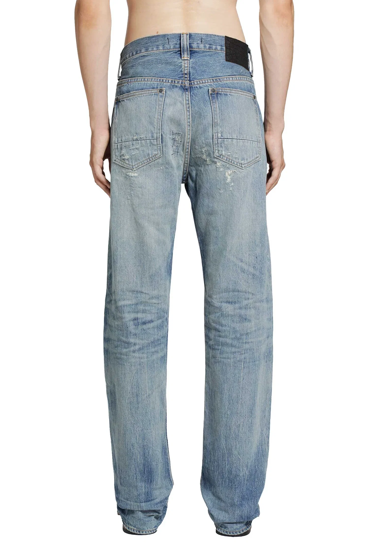 Mastercraft Union Showa Relaxed Natsu Ao Repaired Jeans