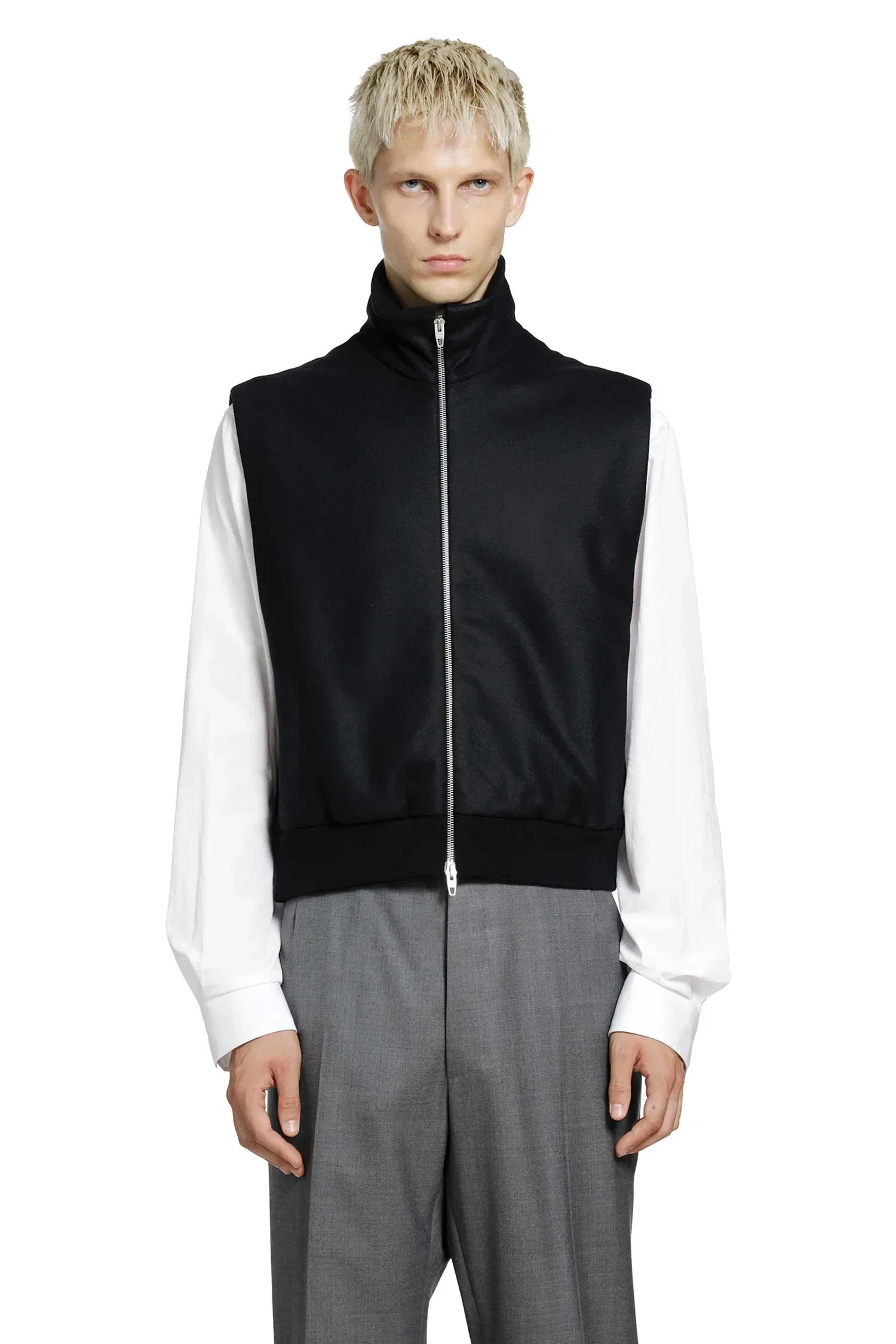 Jil Sander Wool Melton Padded Vest